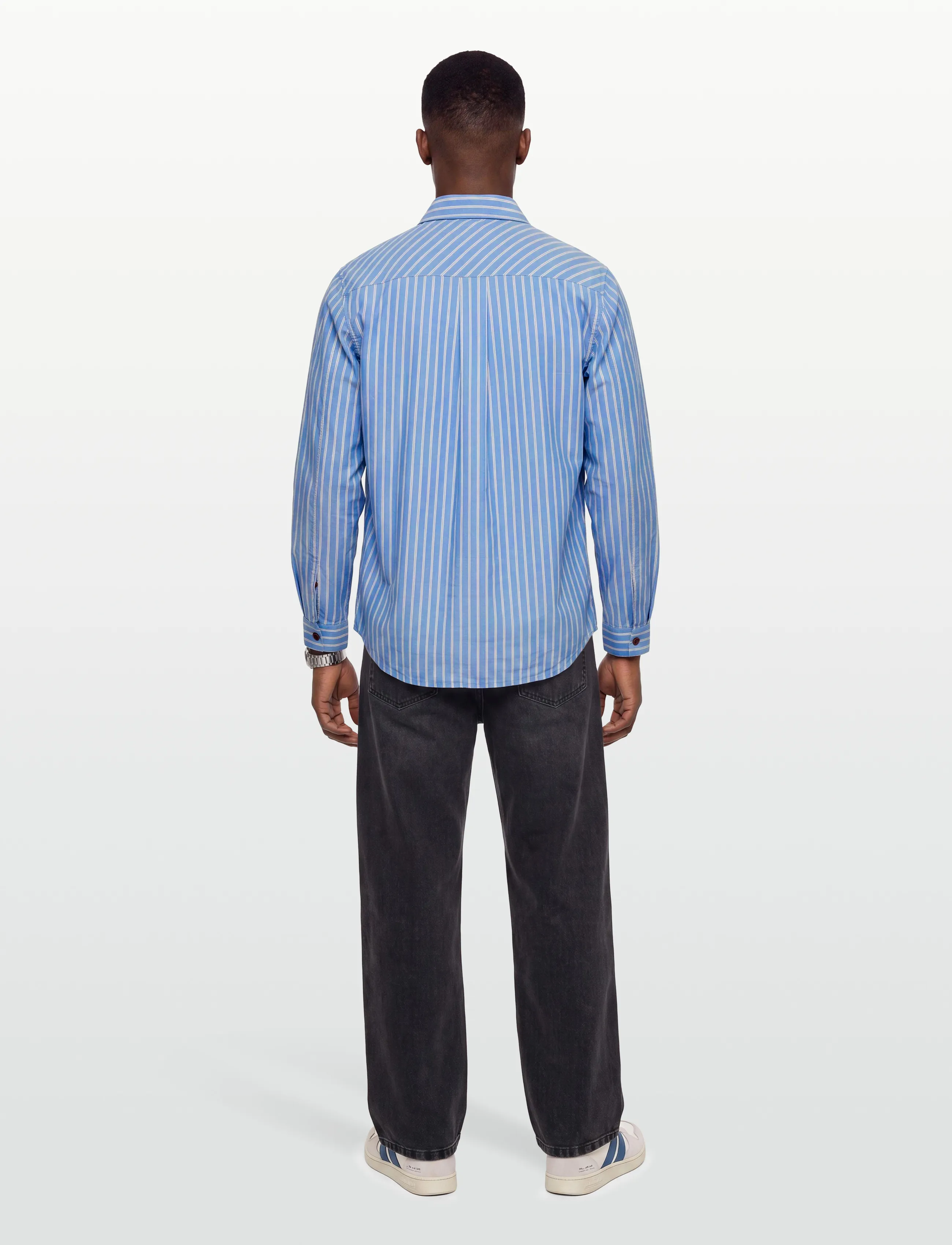 Mos Mosh Gallery - MMGDavid Spring Stripe Shirt - gestreifte hemden - light blue - 4