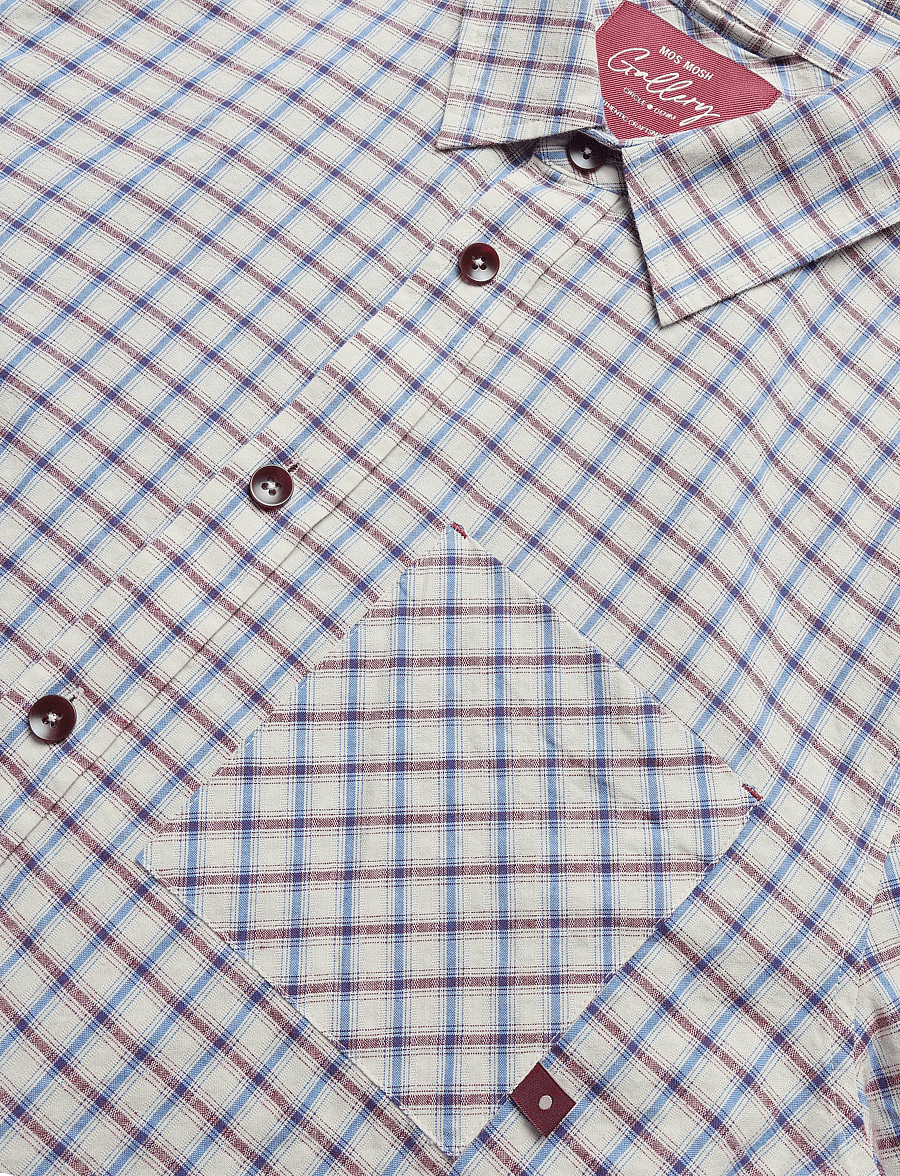 Mos Mosh Gallery - MMGDavid Spring Check Shirt - checkered shirts - ecru - 2