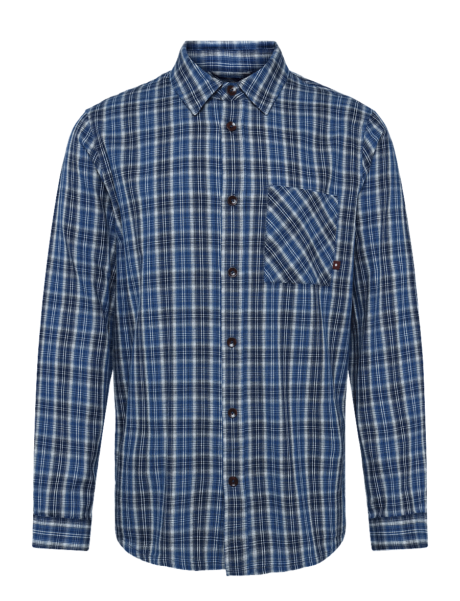 Mos Mosh Gallery - MMGDavid Spring Check Shirt - rutiga skjortor - indigo blue - 0
