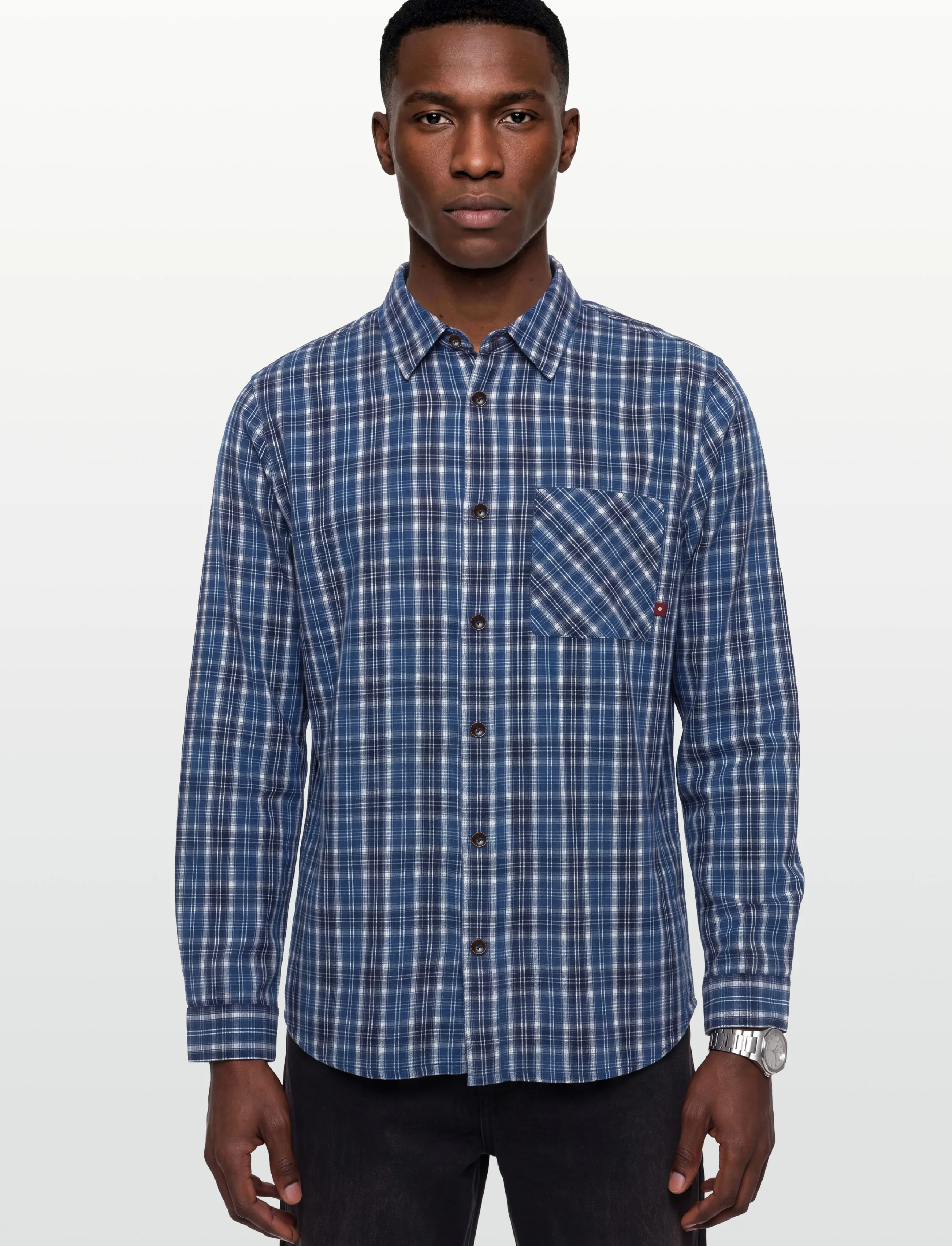 Mos Mosh Gallery - MMGDavid Spring Check Shirt - karierte hemden - indigo blue - 3