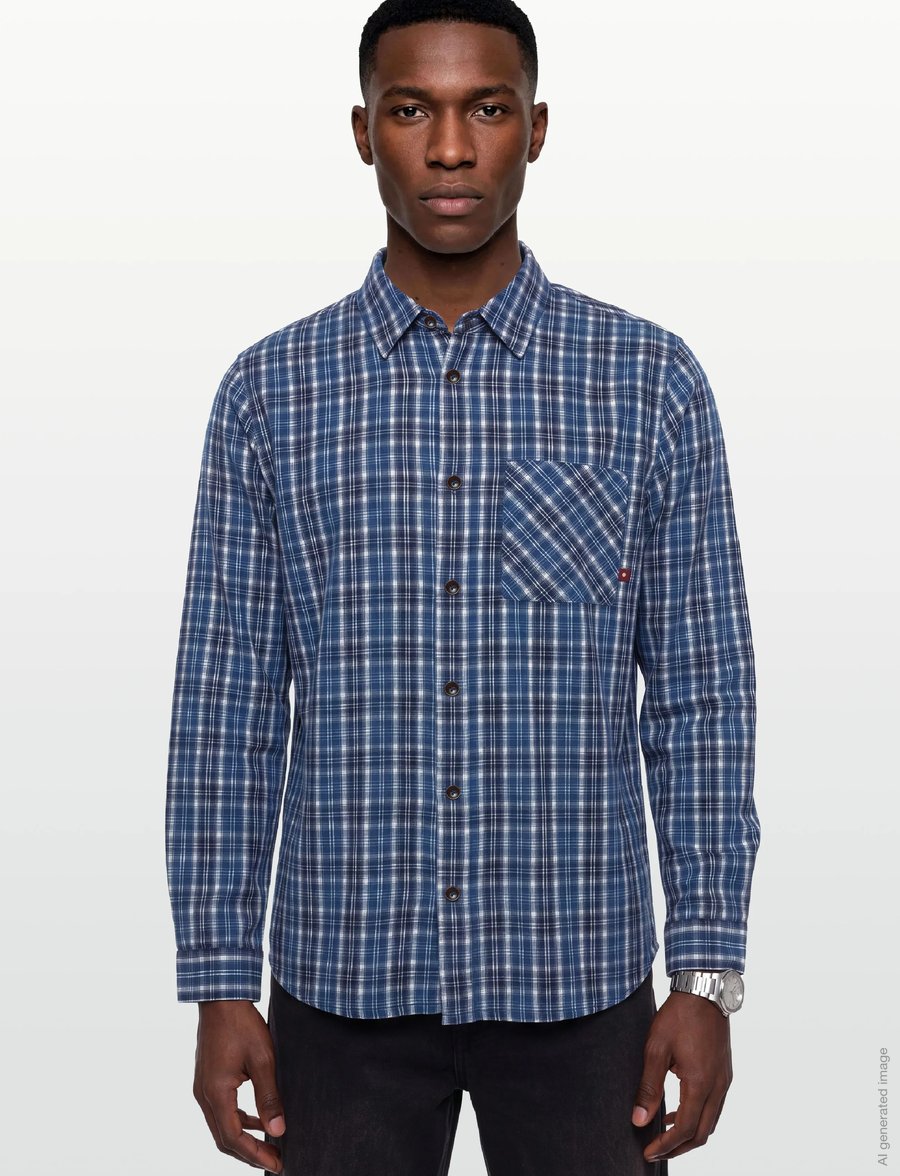 Mos Mosh Gallery - MMGDavid Spring Check Shirt - karierte hemden - indigo blue - 3