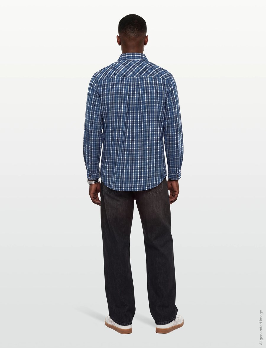 Mos Mosh Gallery - MMGDavid Spring Check Shirt - karierte hemden - indigo blue - 4