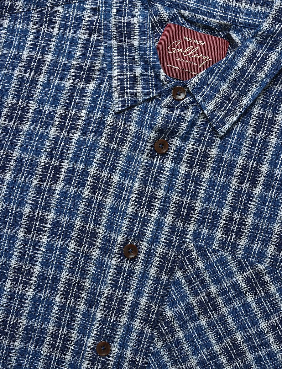 Mos Mosh Gallery - MMGDavid Spring Check Shirt - rutiga skjortor - indigo blue - 2