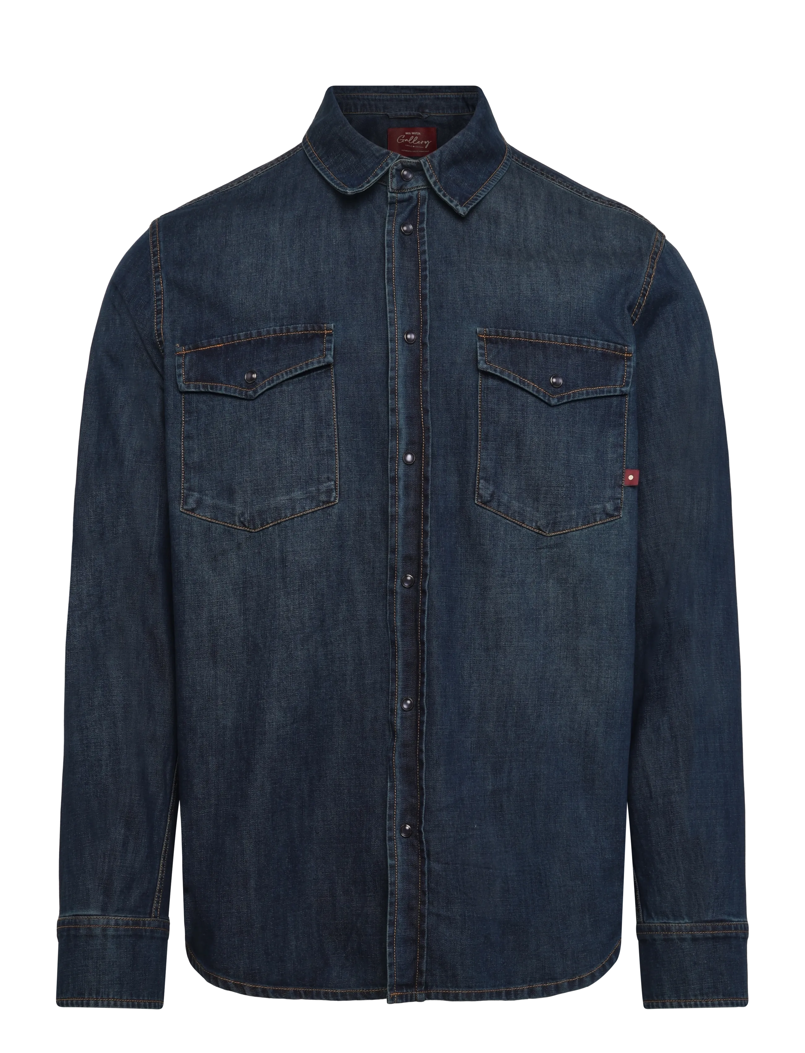 Mos Mosh Gallery MMGDavid Snap Denim Shirt - Särgid - DARK BLUE DENIM / navy