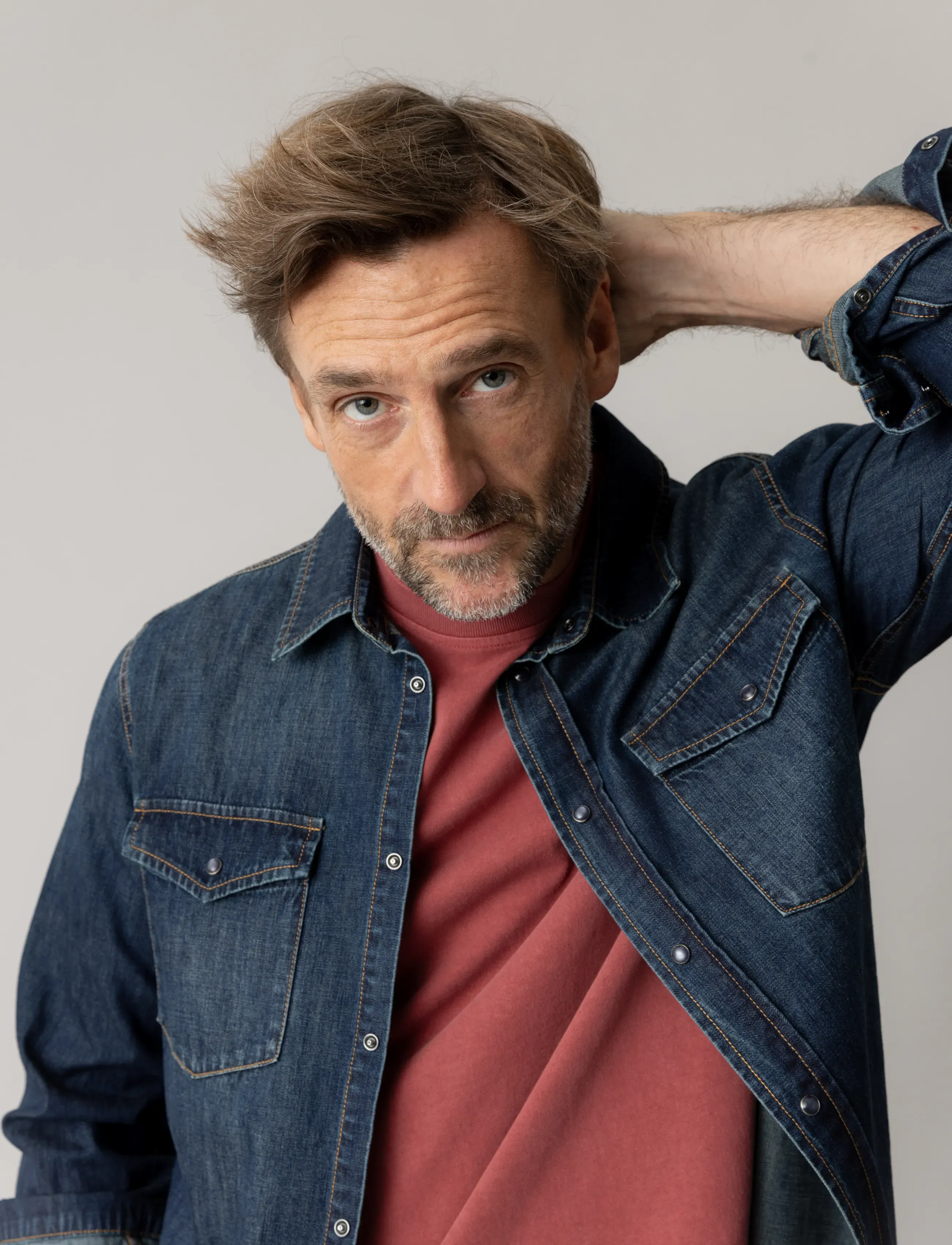 Mos Mosh Gallery Mmgdavid Snap Denim Shirt skjortor & blusar herr – bild 2