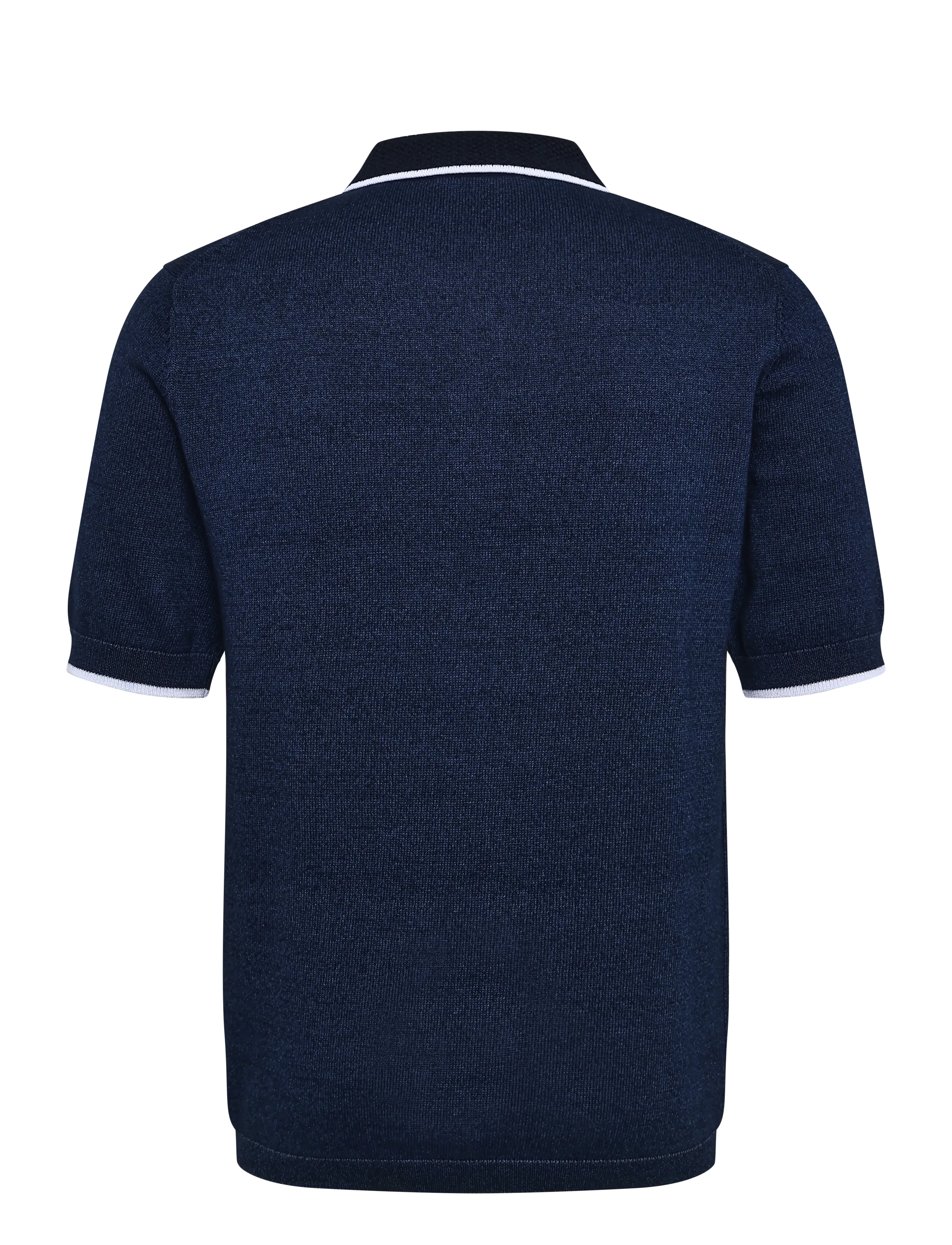 Mos Mosh Gallery - MMGFrancesco Indigo Polo SS Knit - indigo blue - 1