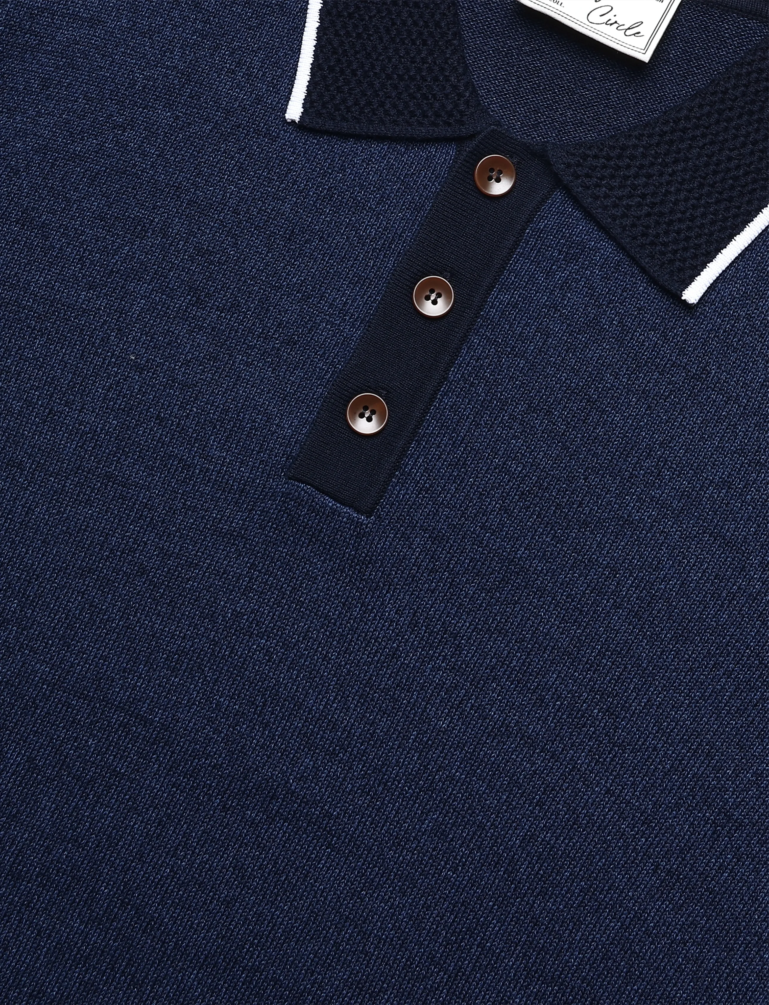 Mos Mosh Gallery - MMGFrancesco Indigo Polo SS Knit - indigo blue - 2