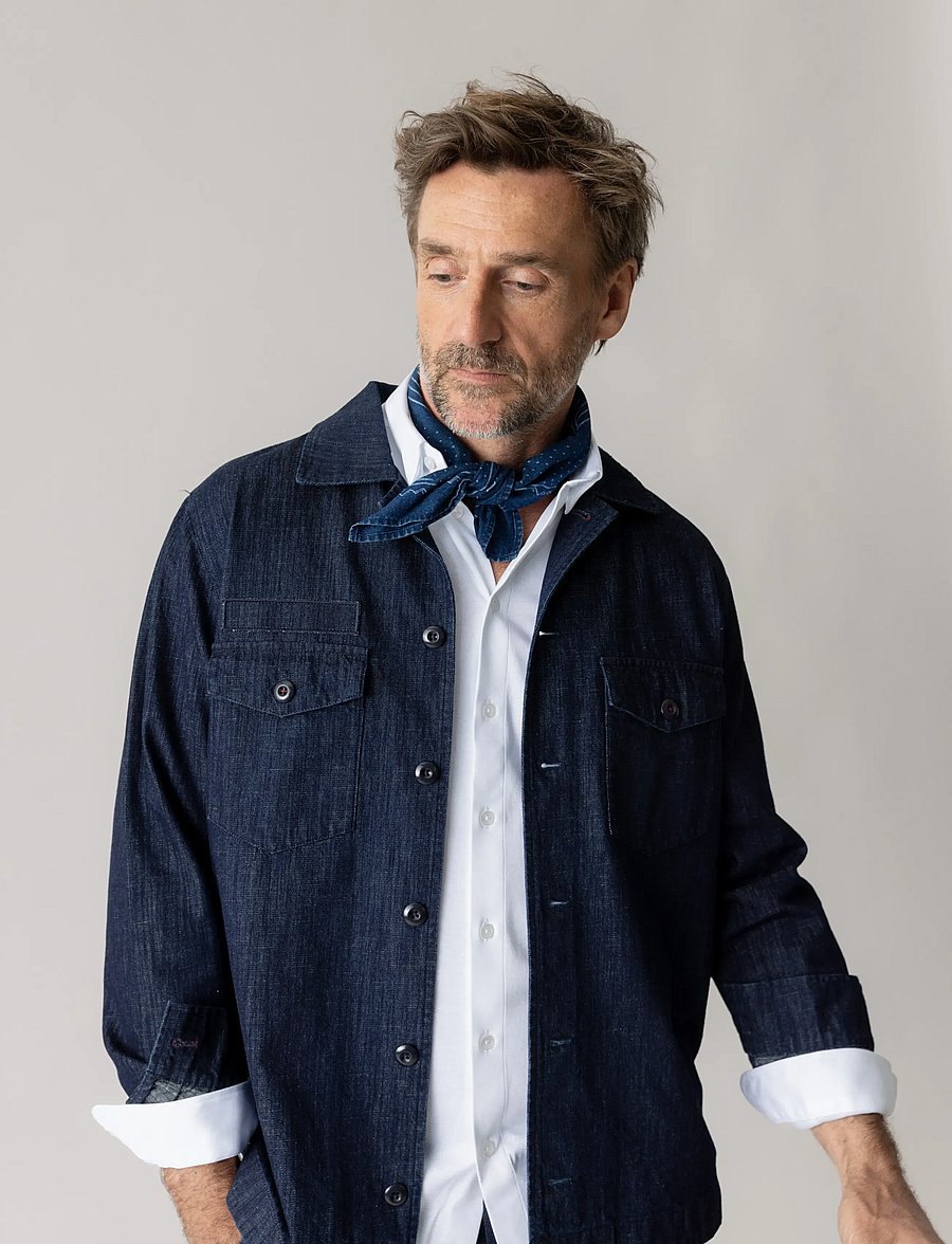 Mos Mosh Gallery - MMGMarcello Chambray Overshirt - Überhemden - indigo blue - 0