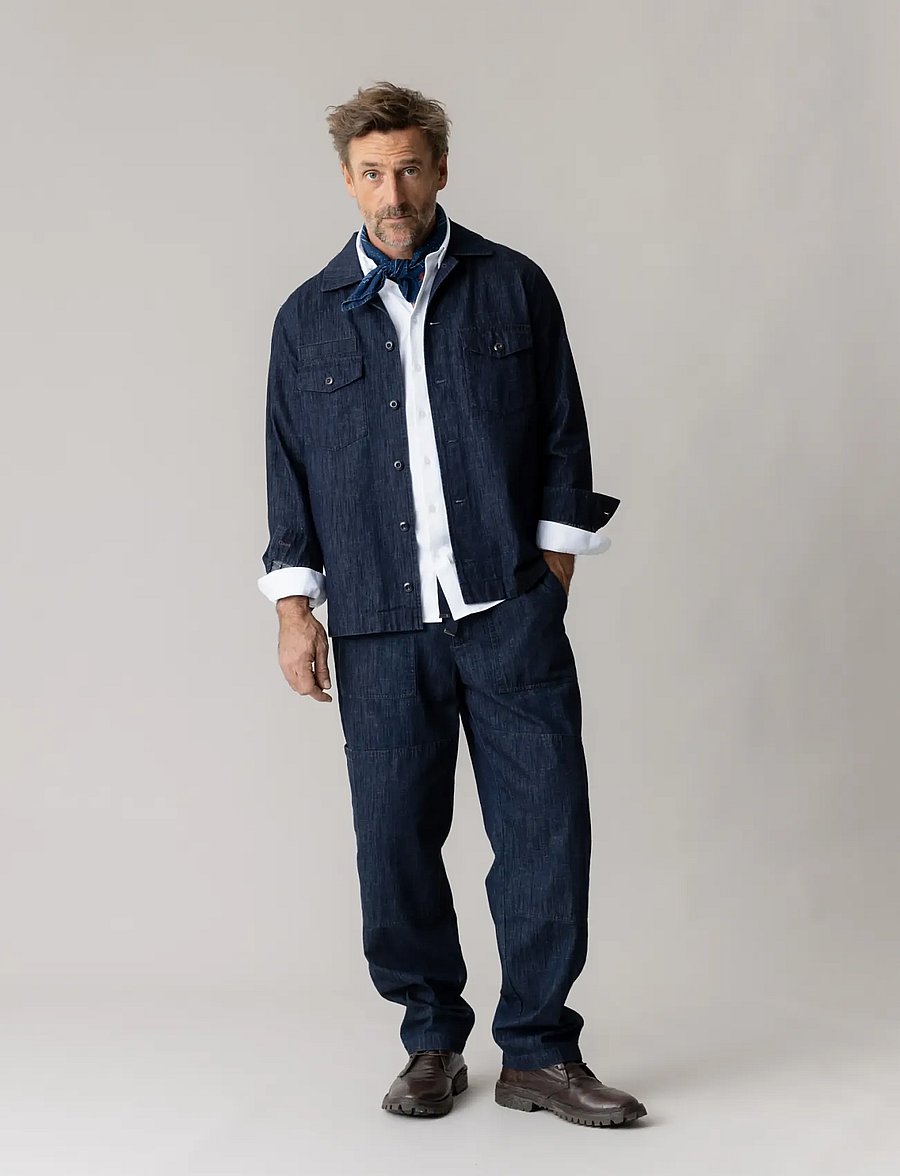 Mos Mosh Gallery - MMGMarcello Chambray Overshirt - Überhemden - indigo blue - 3