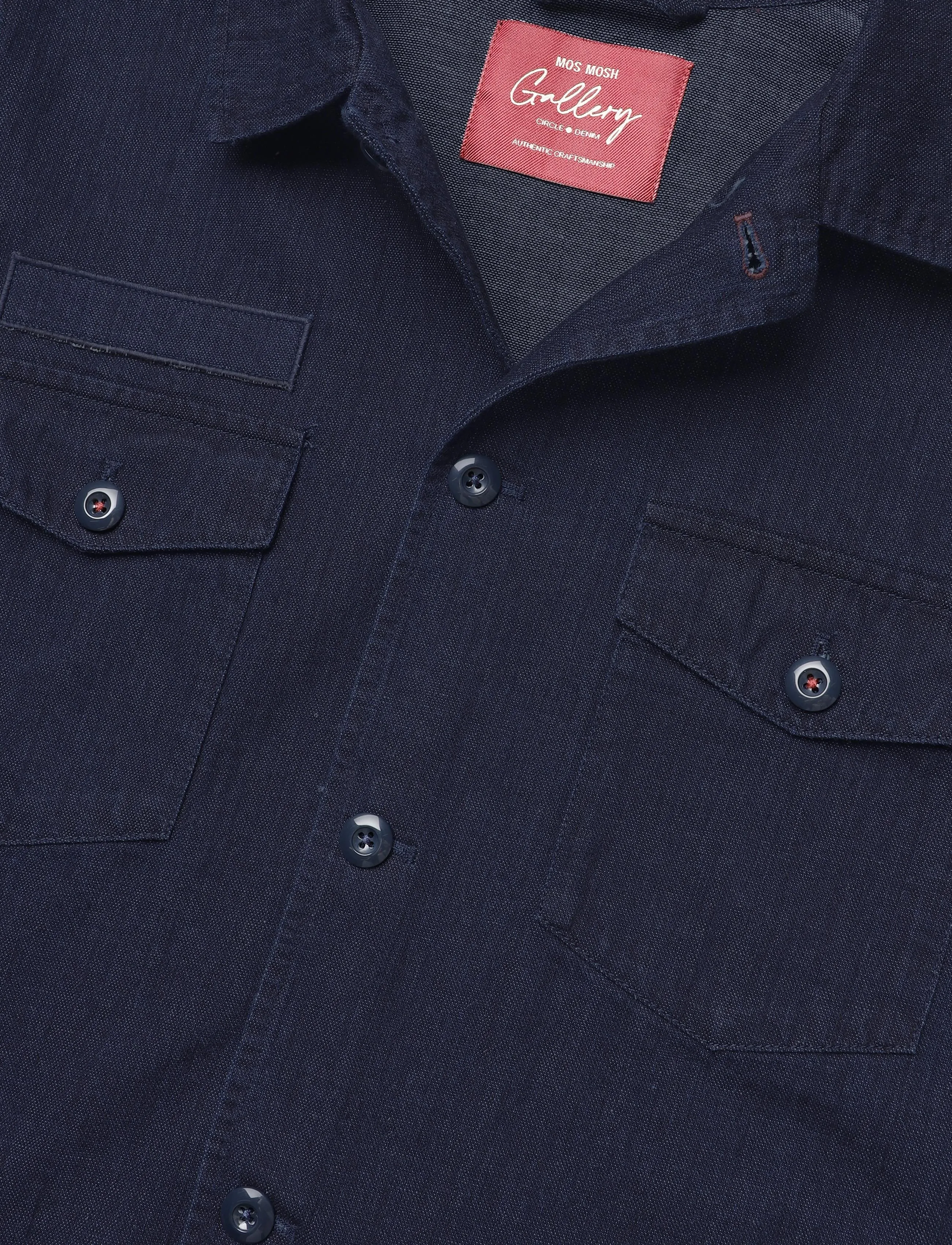 Mos Mosh Gallery - MMGMarcello Chambray Overshirt - indigo blue - 2