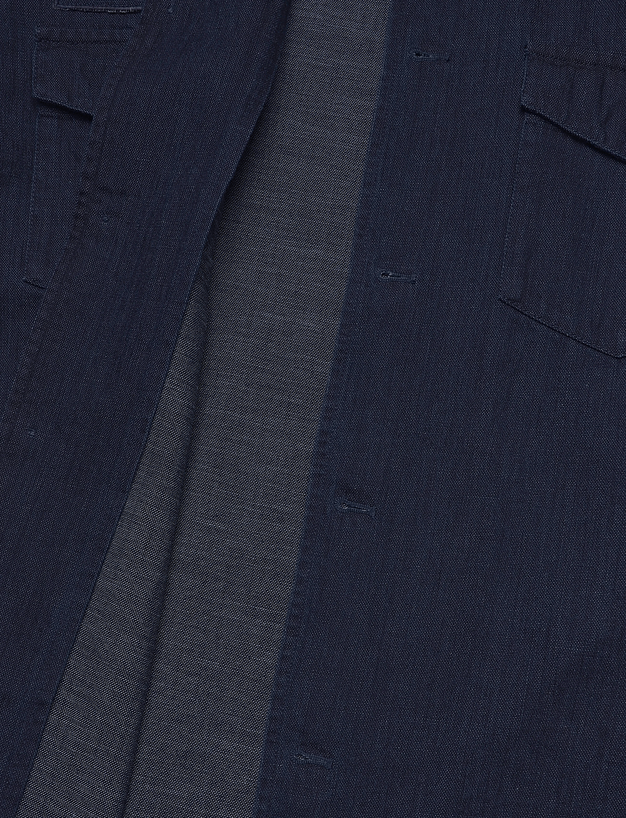 Mos Mosh Gallery - MMGMarcello Chambray Overshirt - indigo blue - 3