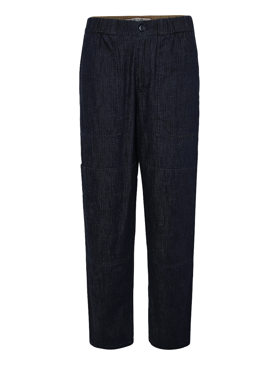 Mos Mosh Gallery - MMGLuca Chambray Pant - casual byxor - indigo blue - 0