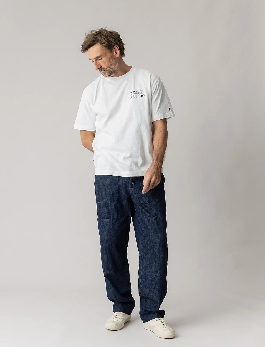 Mos Mosh Gallery - MMGLuca Chambray Pant - casual byxor - indigo blue - 0