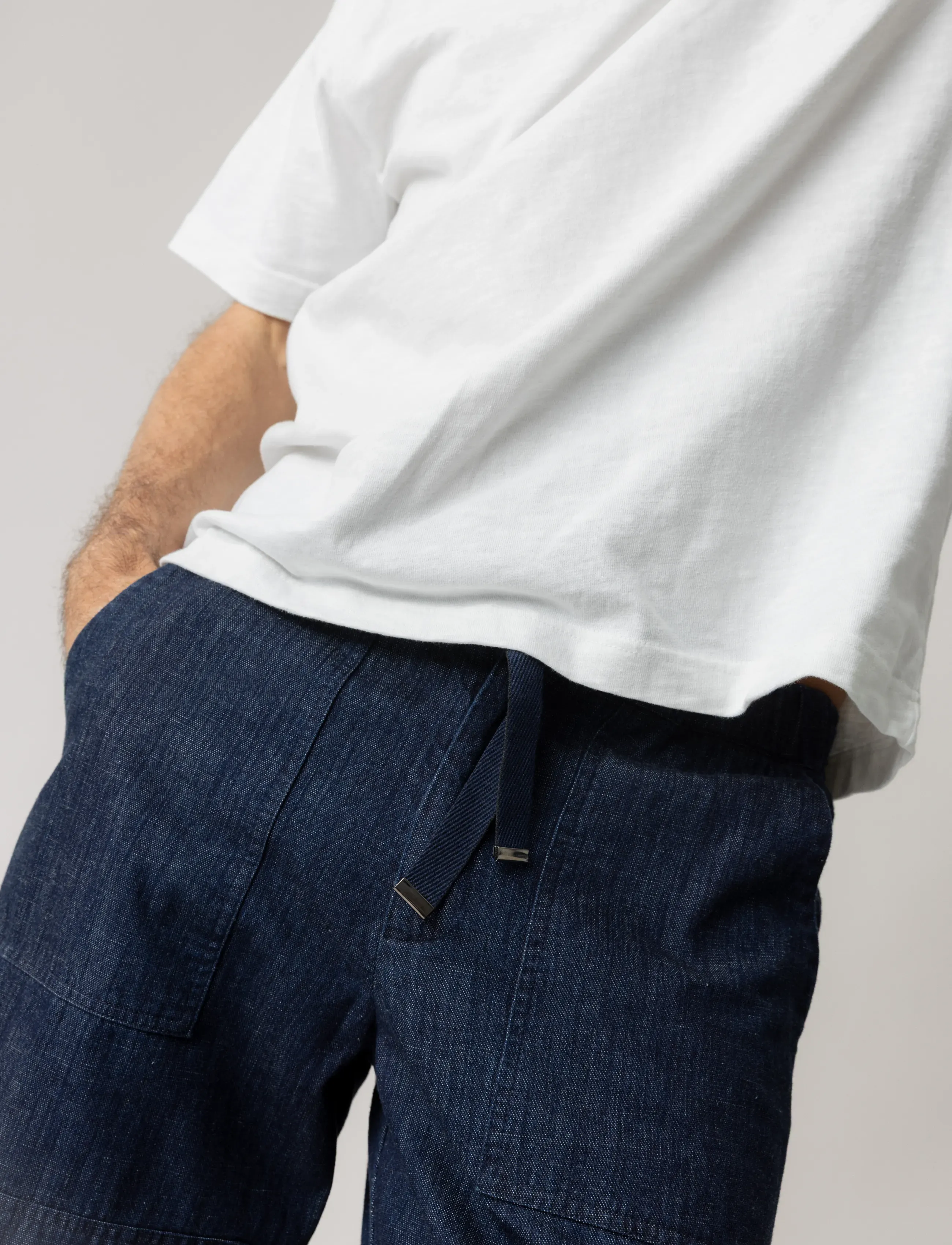 Mos Mosh Gallery - MMGLuca Chambray Pant - casual byxor - indigo blue - 3