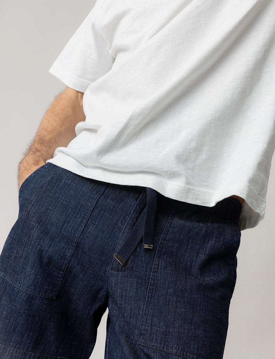 Mos Mosh Gallery - MMGLuca Chambray Pant - casual byxor - indigo blue - 3