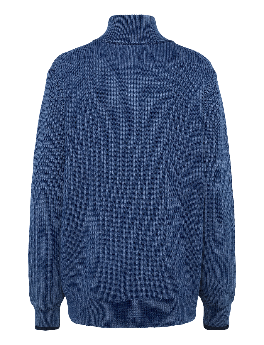 Mos Mosh Gallery - MMGIan Indigo Zip Cardigan - full zip tröjor - indigo blue - 2