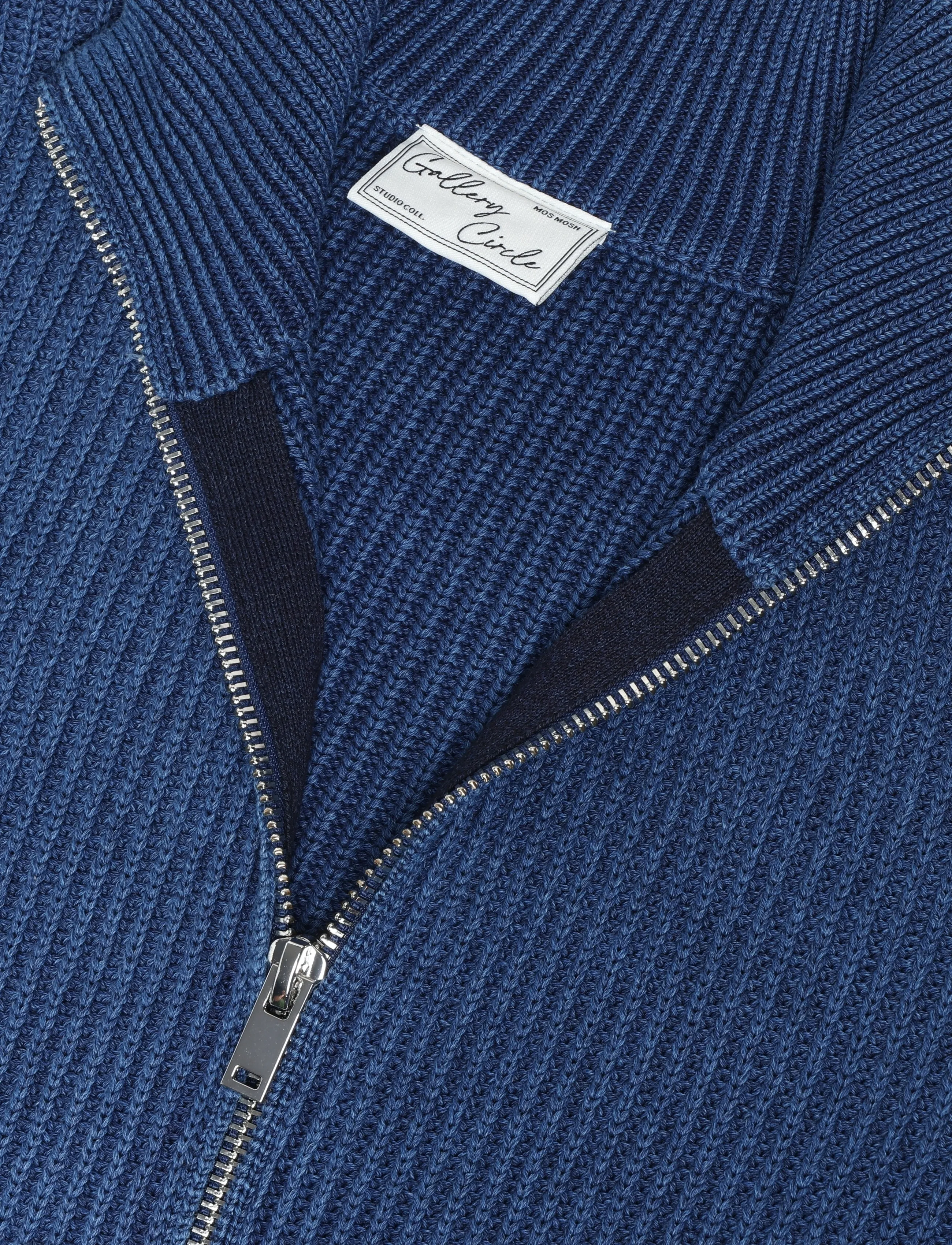 Mos Mosh Gallery - MMGIan Indigo Zip Cardigan - indigo blue - 5