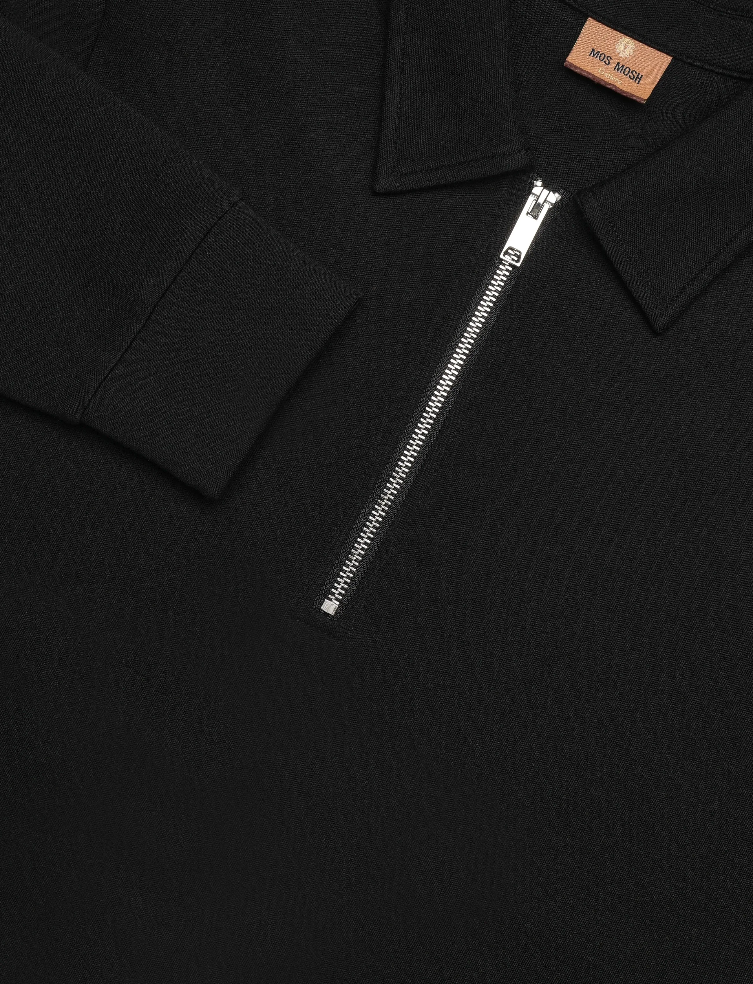 Mos Mosh Gallery - MMGAbel Zip Polo Sweat - black - 2