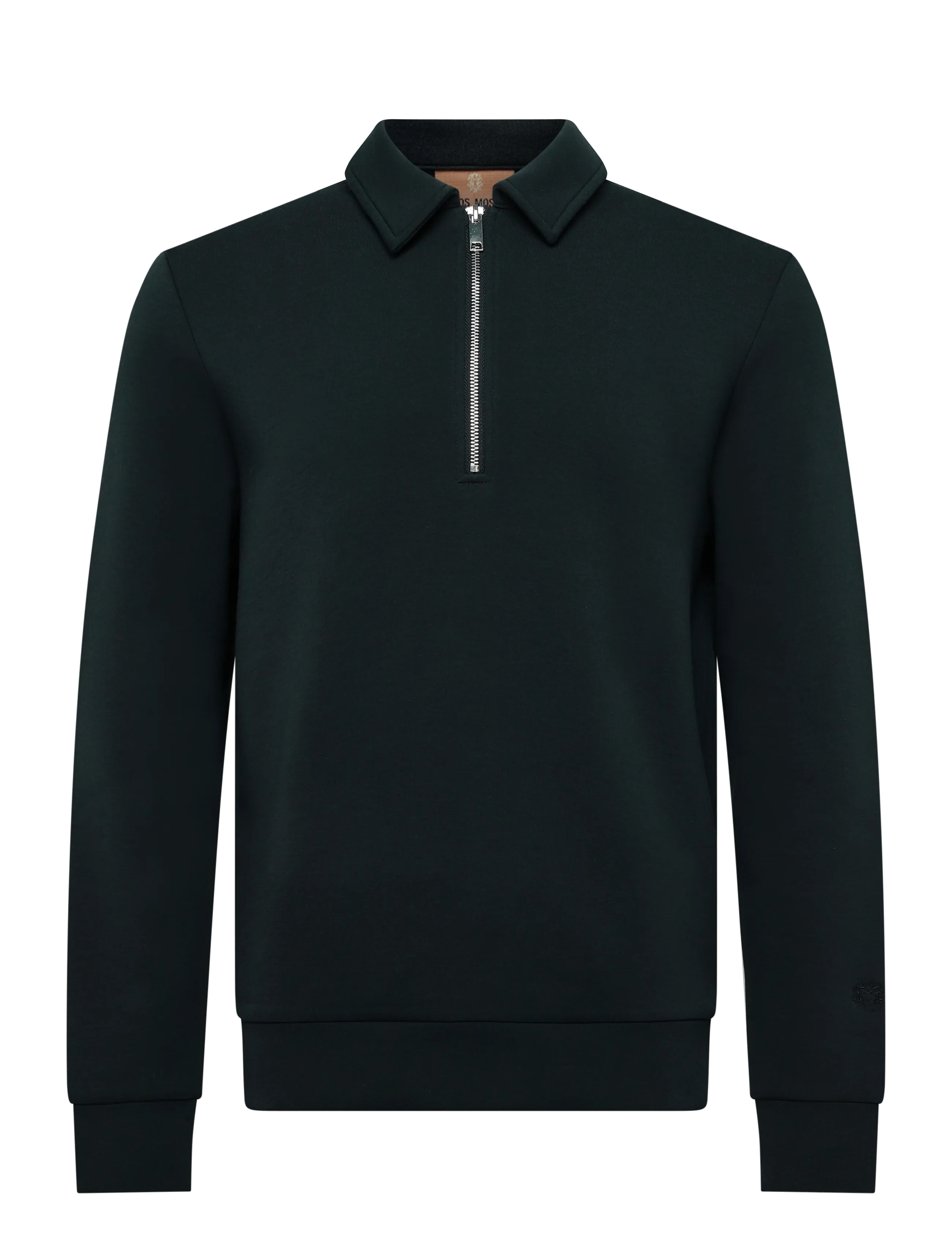 Mos Mosh Gallery - MMGAbel Zip Polo Sweat - långärmade stickade pikétröjor - salute navy - 1