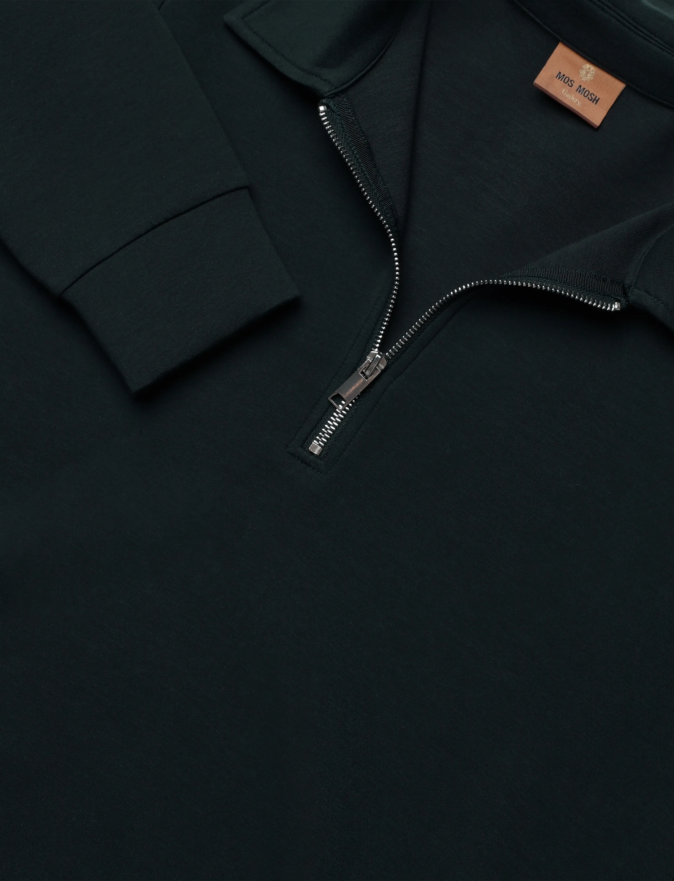 Mos Mosh Gallery - MMGAbel Zip Polo Sweat - långärmade stickade pikétröjor - salute navy - 5