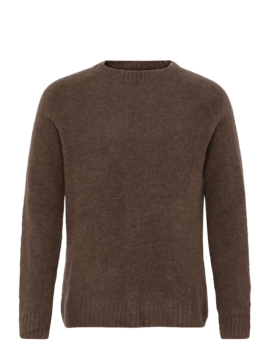 Mos Mosh Gallery - MMGCarlos Crew Neck Knit - Ümara kaelusega - chocolate brown melange - 0