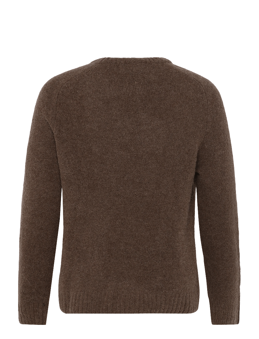 Mos Mosh Gallery - MMGCarlos Crew Neck Knit - Ümara kaelusega - chocolate brown melange - 1