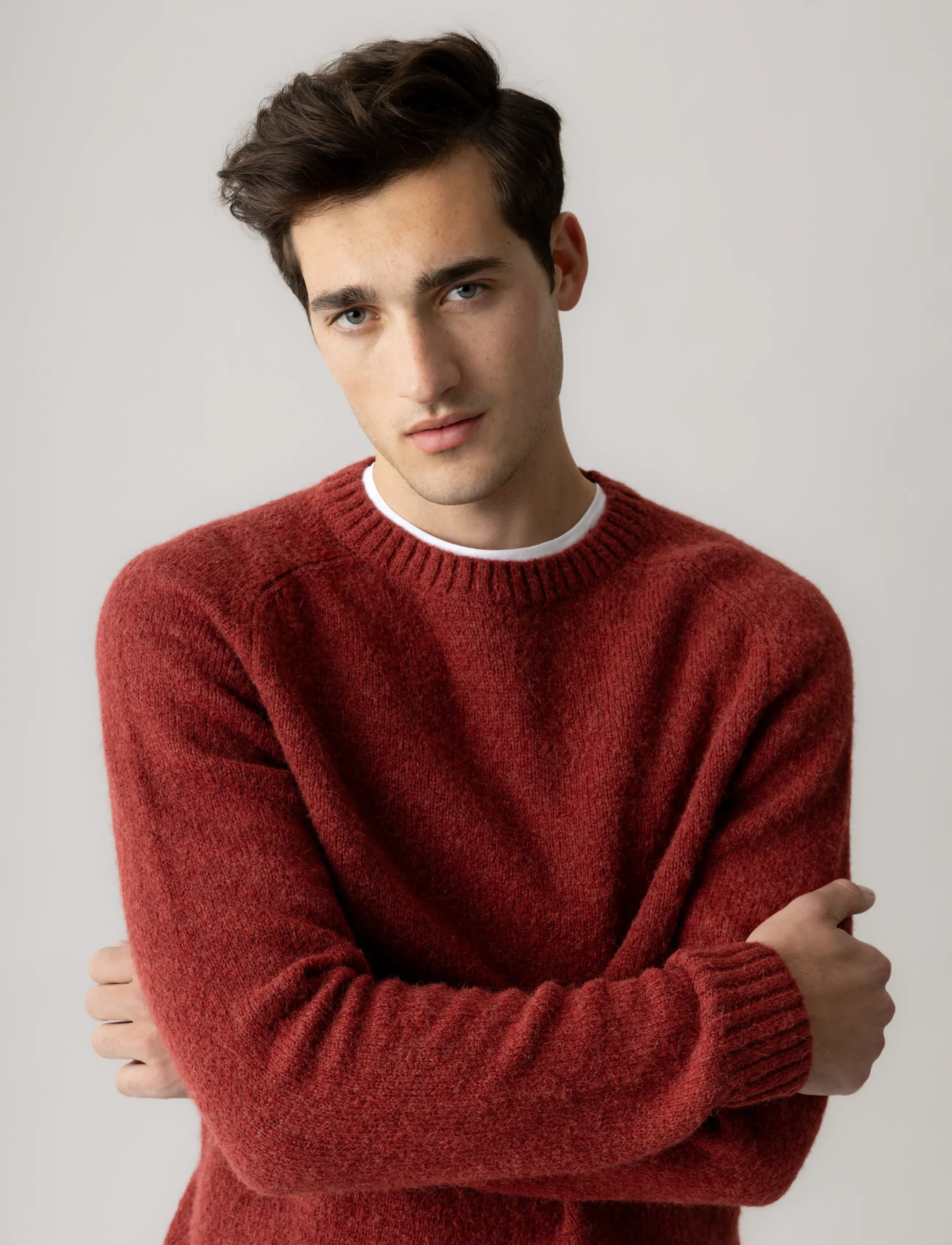 Mos Mosh Gallery - MMGCarlos Crew Neck Knit - round necks - burnt russet - 3
