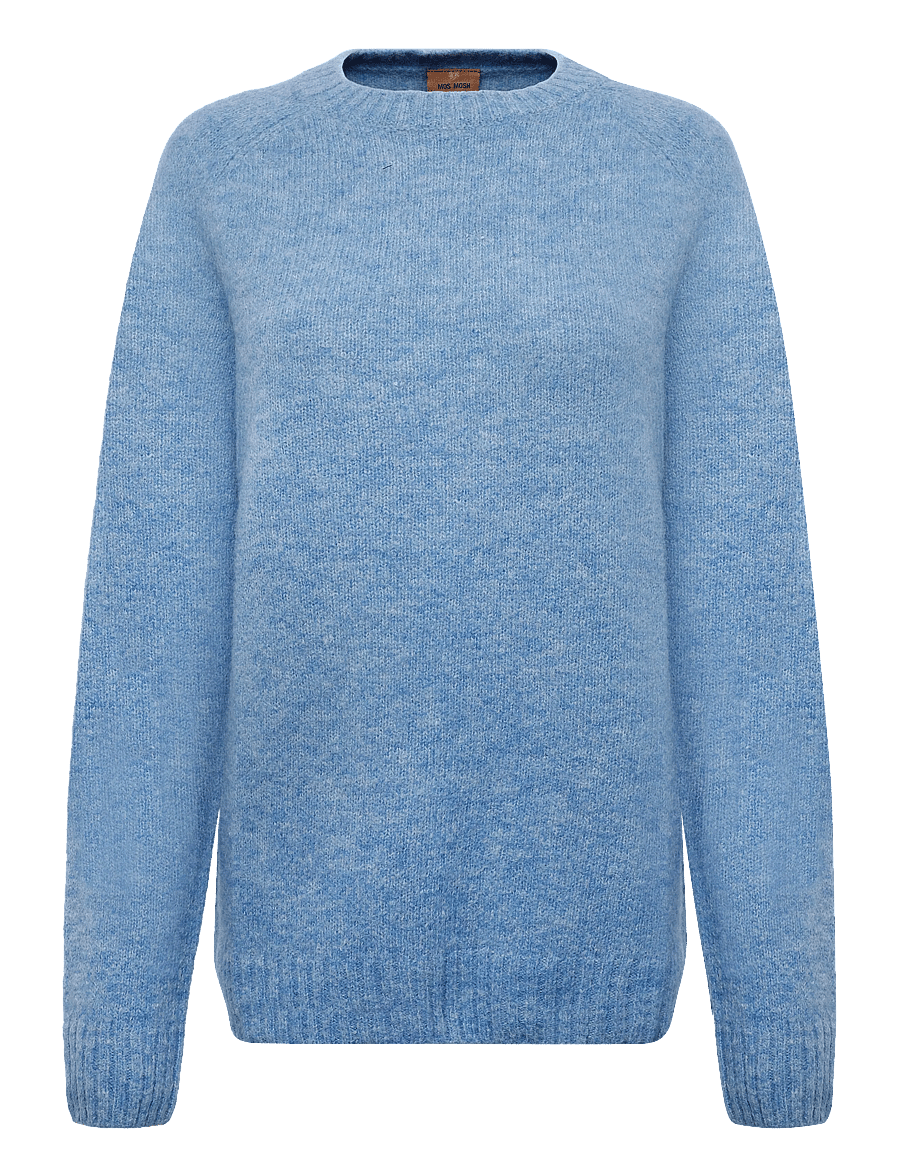 Mos Mosh Gallery - MMGCarlos Crew Neck Knit - rundhals - light blue melange - 0