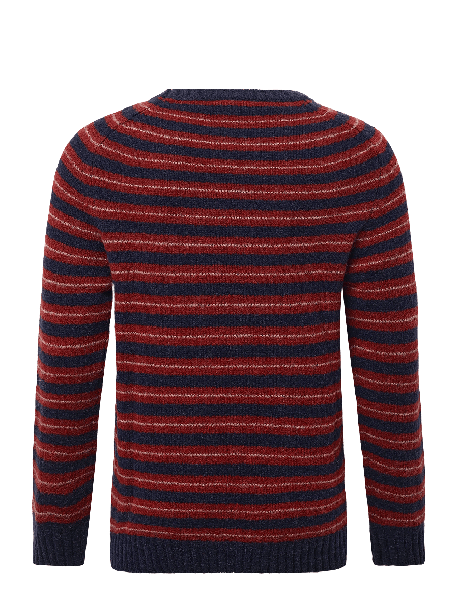 Mos Mosh Gallery - MMGCarlos Stripe Crew Neck Knit - rundhalsad - indigo blue melange - 1