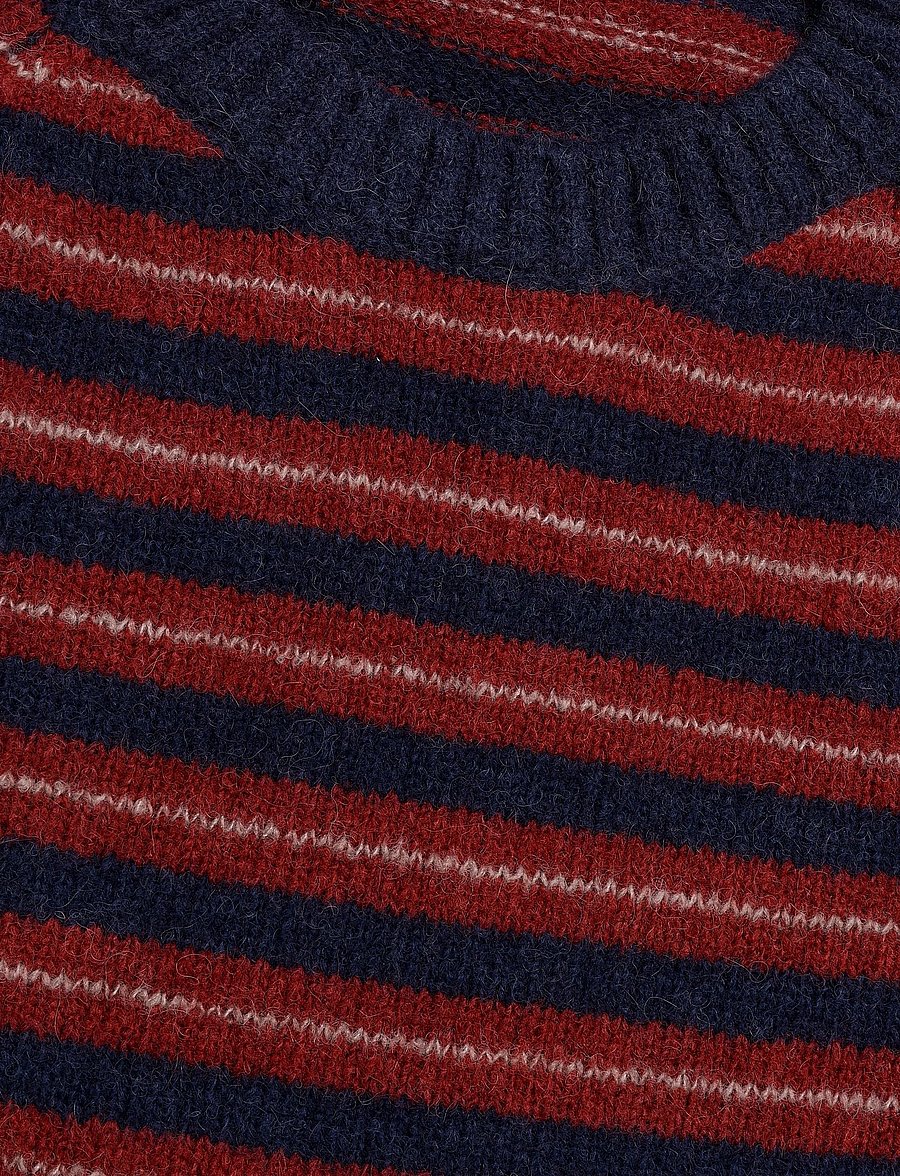Mos Mosh Gallery - MMGCarlos Stripe Crew Neck Knit - rundhalsad - indigo blue melange - 2