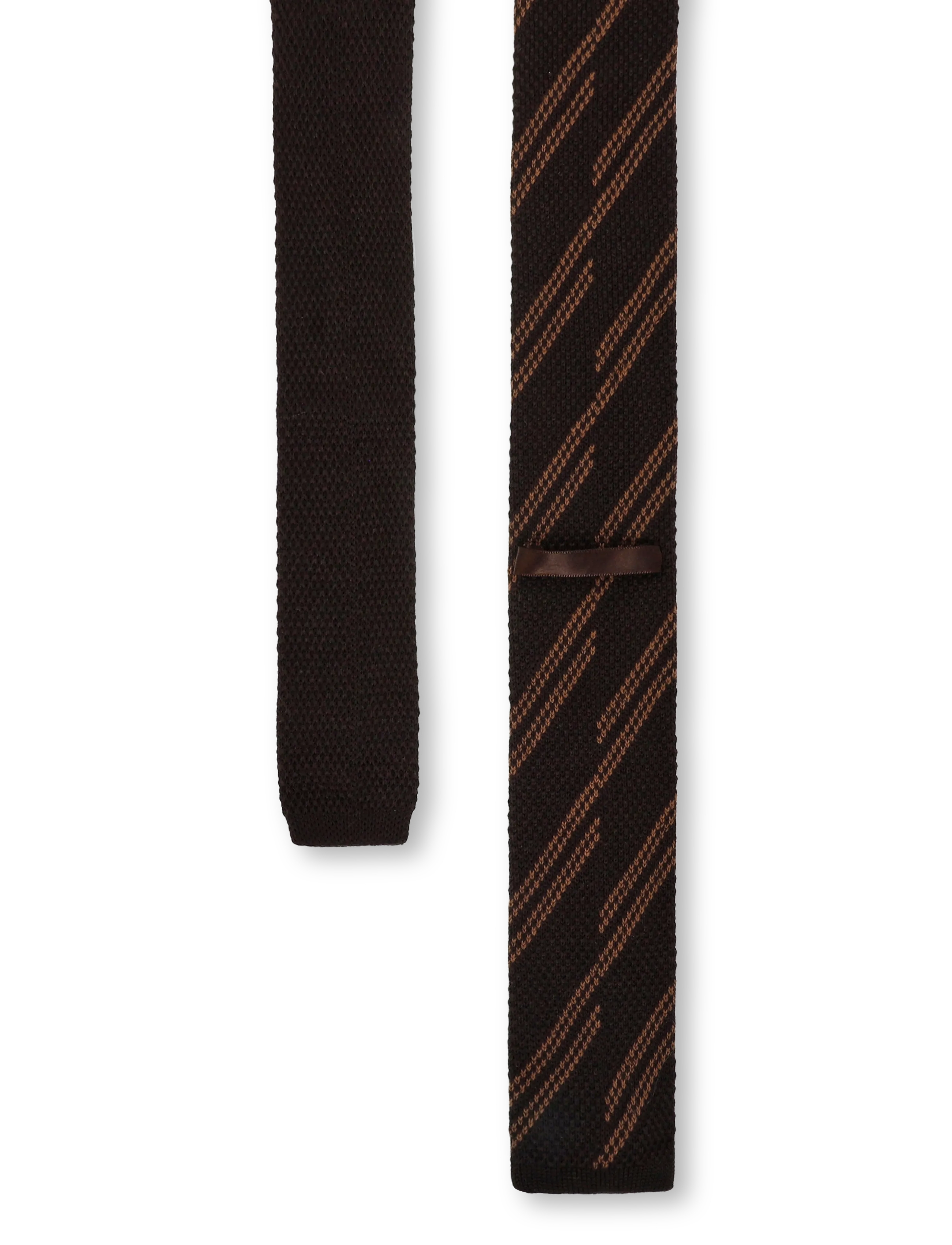 Mos Mosh Gallery - MMGMaze Stripe Knit Tie - black coffee - 1