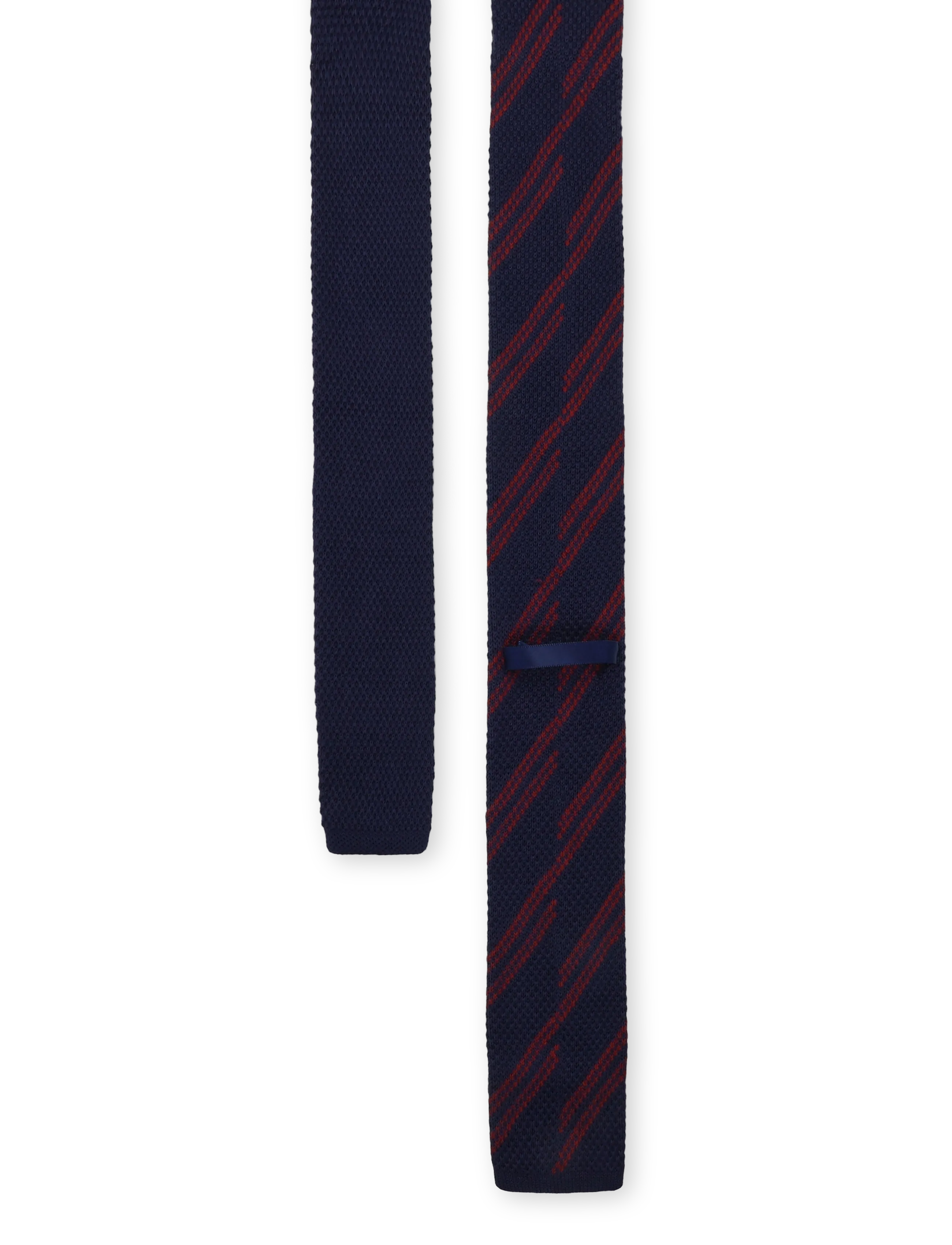 Mos Mosh Gallery - MMGMaze Stripe Knit Tie - krawatten - indigo blue - 1