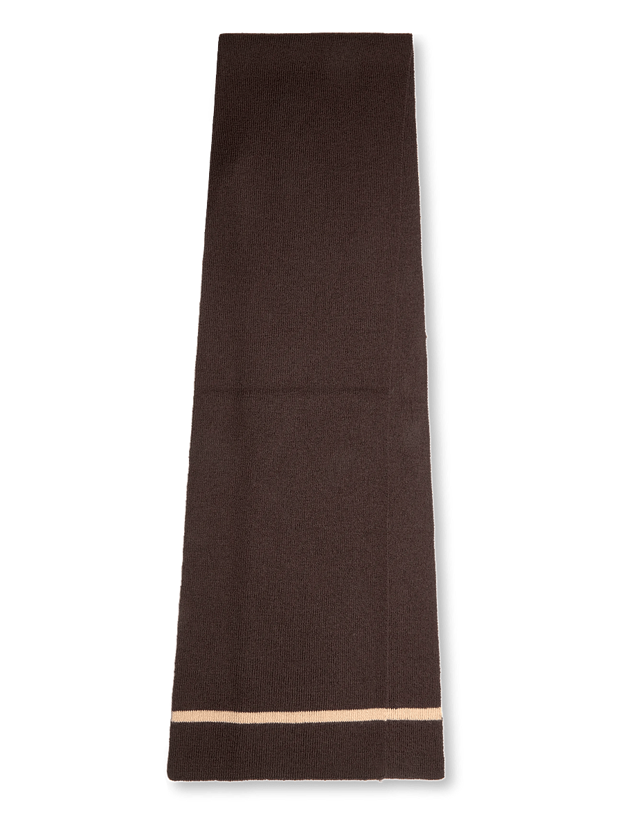 Mos Mosh Gallery - MMGKyle Wool Knit Scarf - talvesallid - black coffee - 1