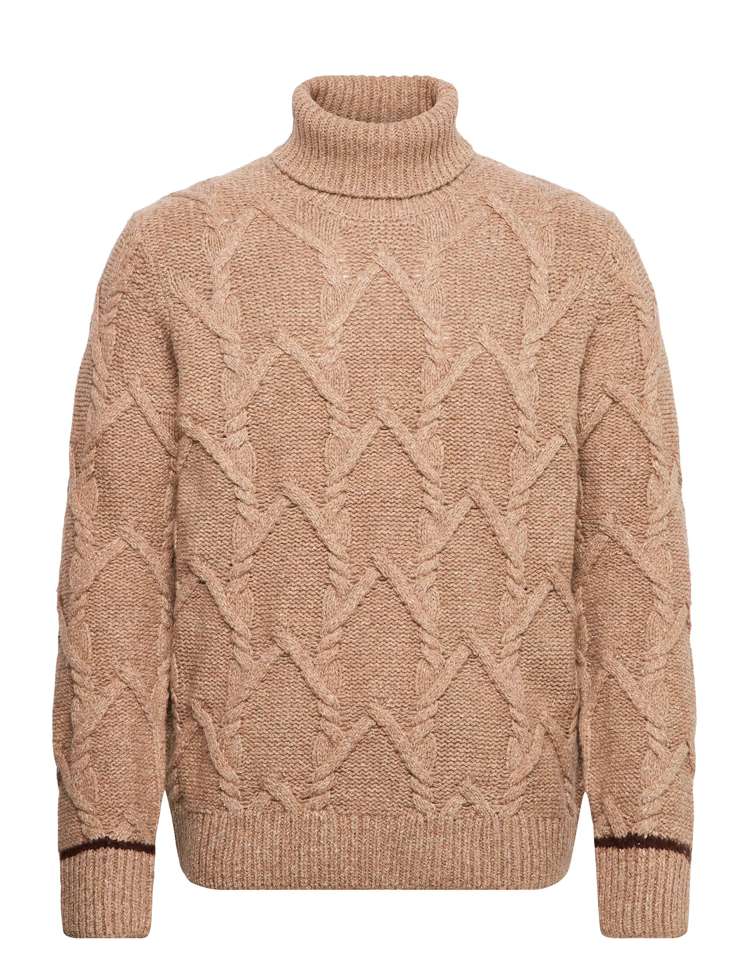 Mos Mosh Gallery MMGBarnie Cable Rollneck Knit - Kleidung - INCENSE / beige