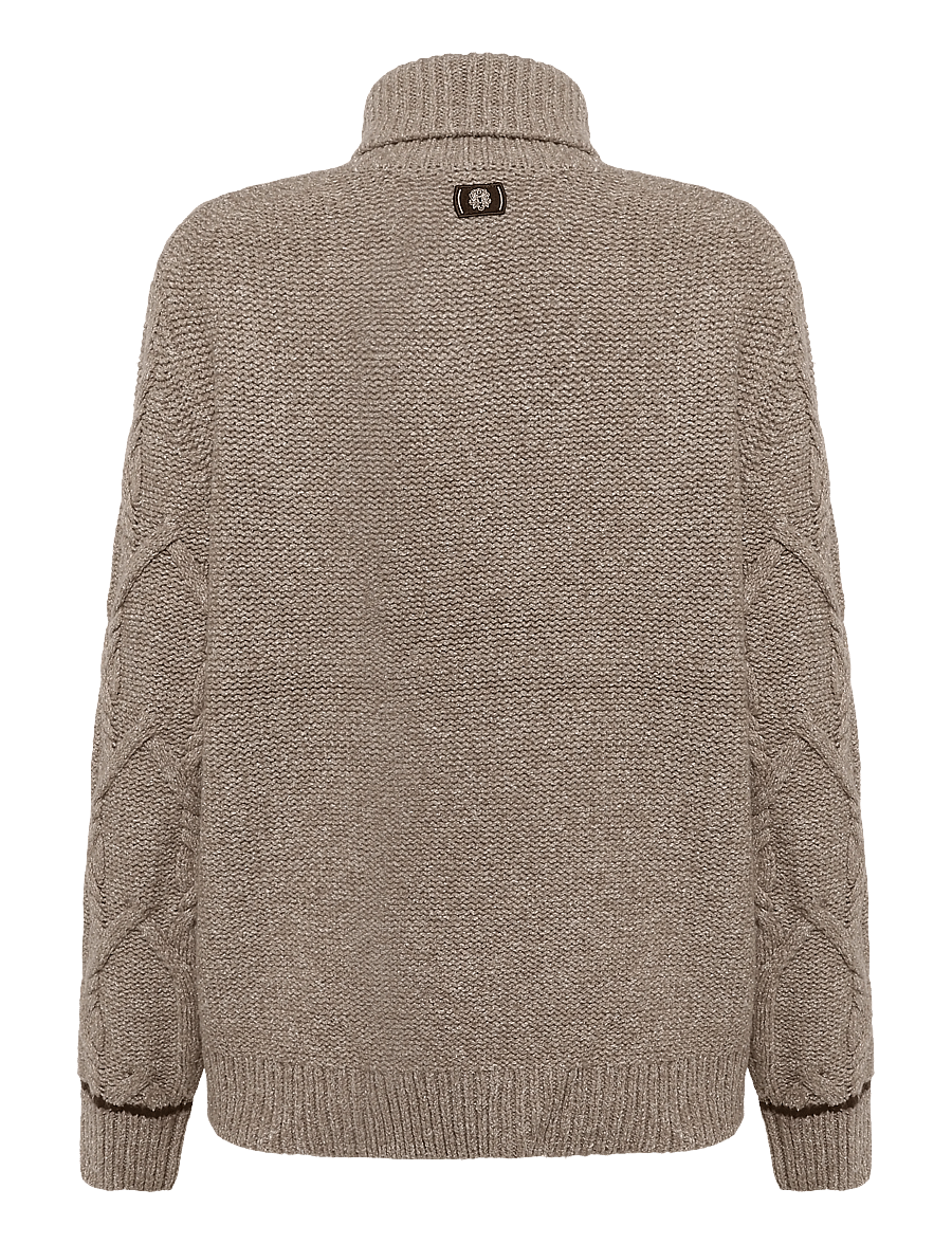 Mos Mosh Gallery - MMGBarnie Cable Rollneck Knit - polokrage - incense - 1