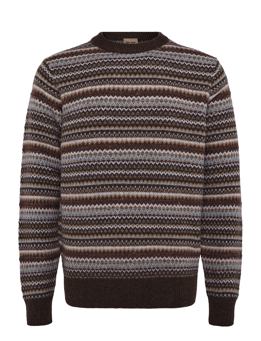 Mos Mosh Gallery - MMGLaporte Pence Crew Neck Knit - rundhals - chocolate brown - 0