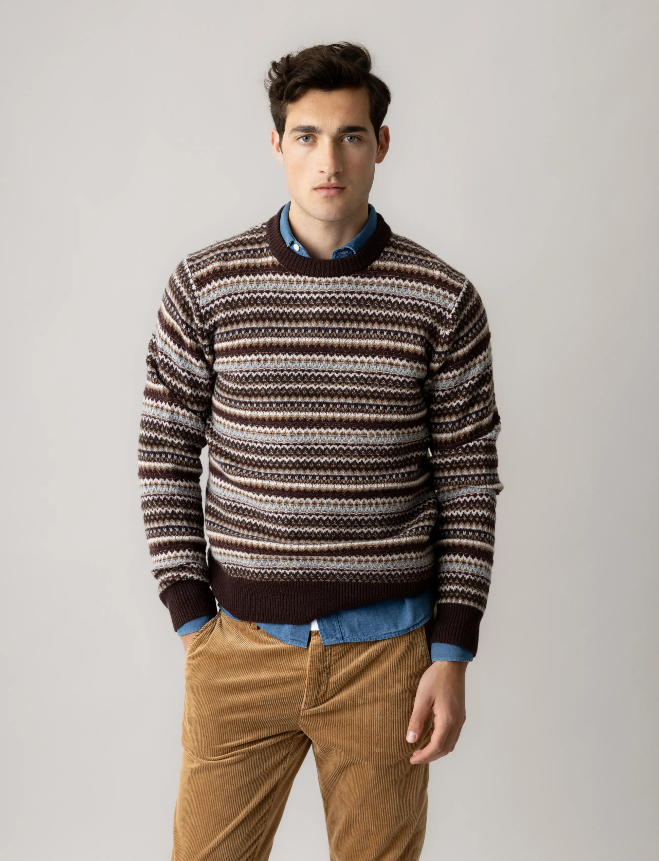 Mos Mosh Gallery MMGLaporte Pence Crew Neck Knit - Nach Anlass kaufen - CHOCOLATE BROWN / brown