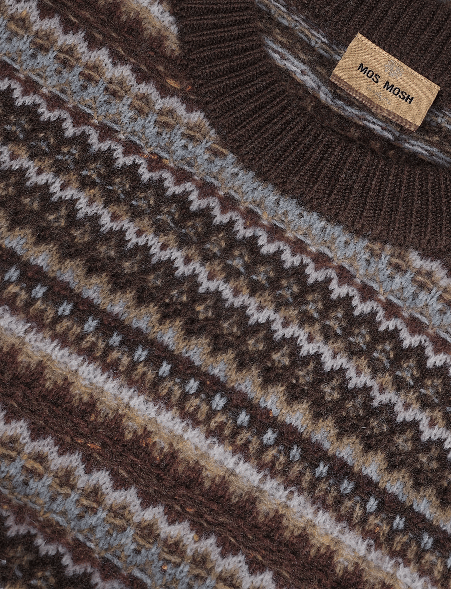 Mos Mosh Gallery - MMGLaporte Pence Crew Neck Knit - rundhals - chocolate brown - 2