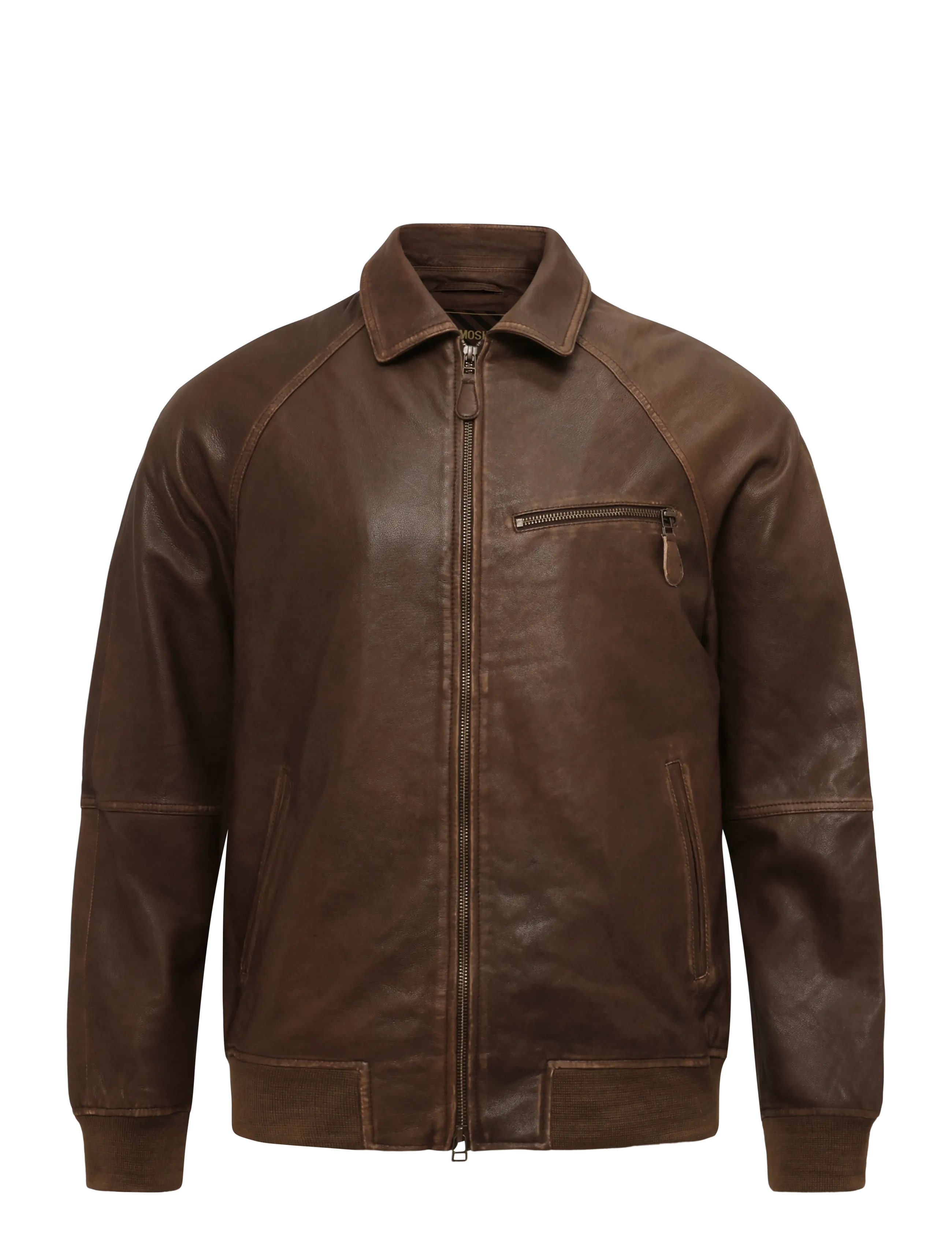 Mos Mosh Gallery MMGThom Leather Bomber Jacket - Tøj - CHOCOLATE BROWN / brown