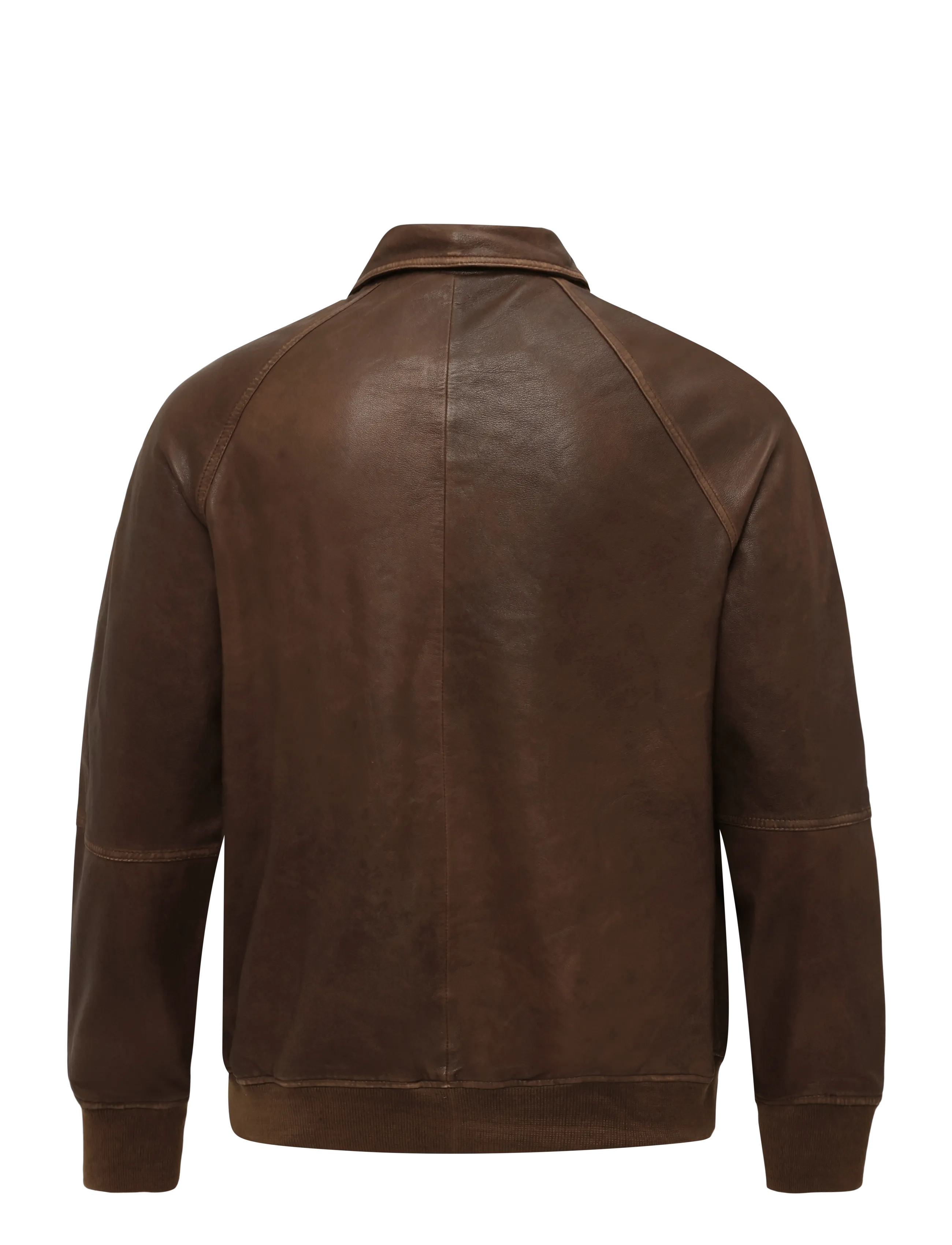 Mos Mosh Gallery - MMGThom Leather Bomber Jacket - efterårsjakker - chocolate brown - 1