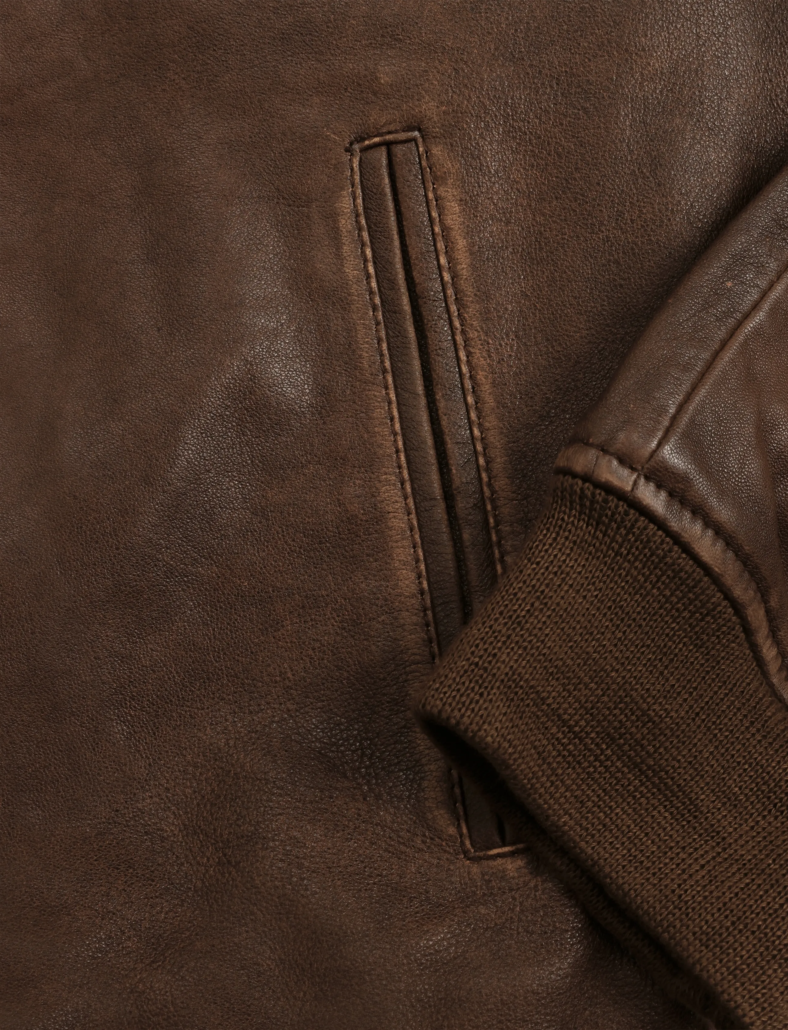 Mos Mosh Gallery - MMGThom Leather Bomber Jacket - efterårsjakker - chocolate brown - 3