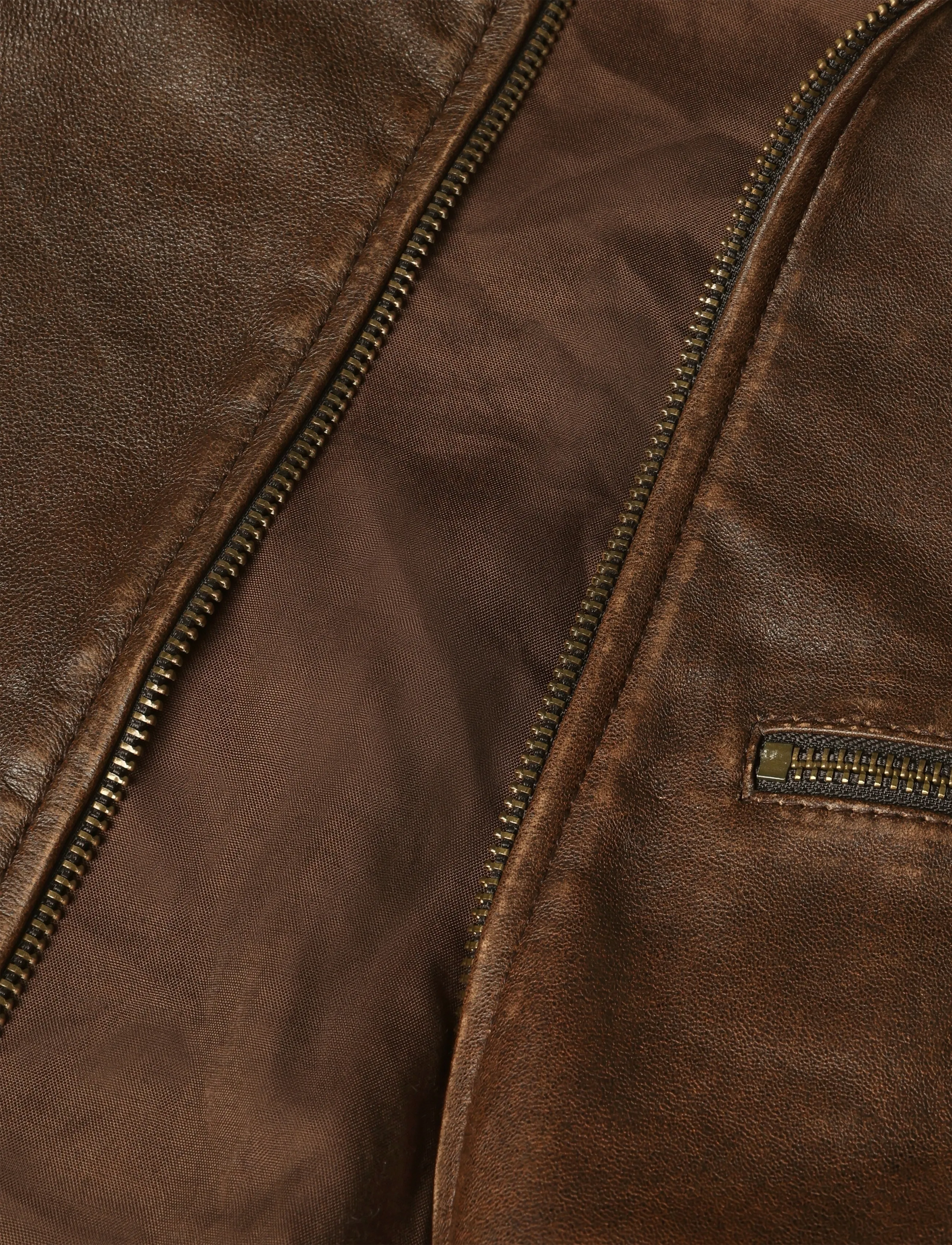 Mos Mosh Gallery - MMGThom Leather Bomber Jacket - efterårsjakker - chocolate brown - 4