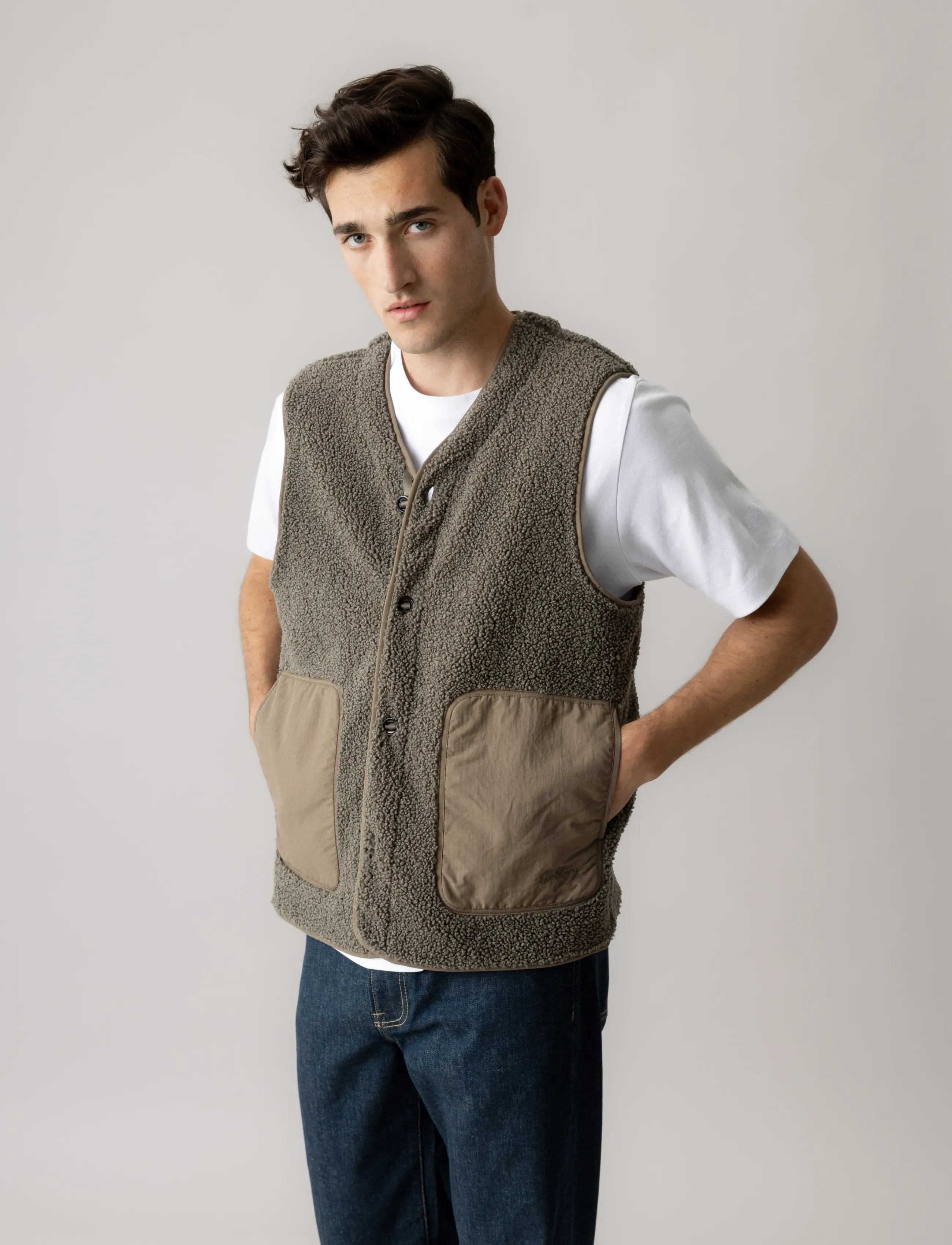Mos Mosh Gallery MMGHarry Waistcoat - Jacken & Mäntel - DUSTY OLIVE / khaki/green