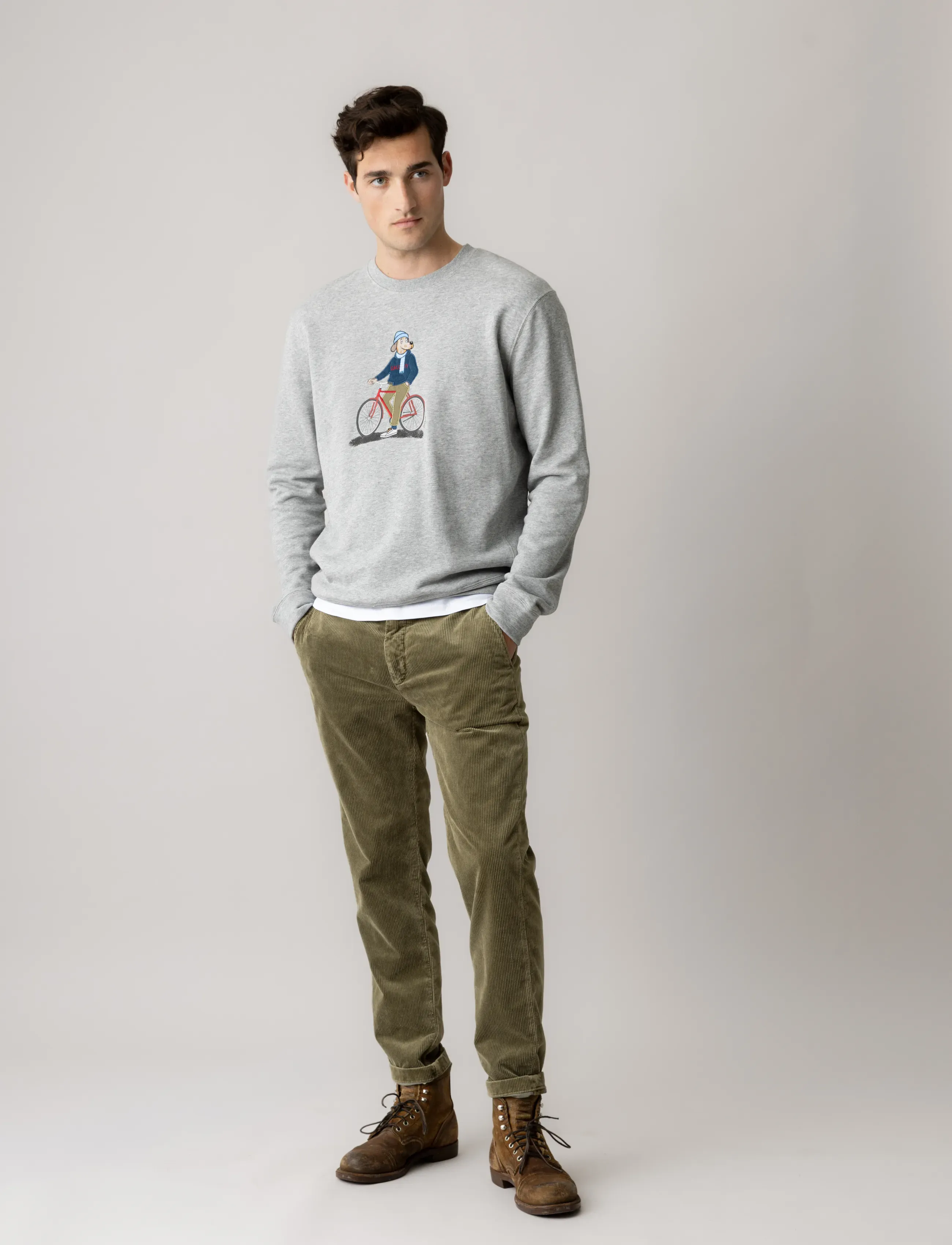 Mos Mosh Gallery - MMGLudvig Crew Sweat - shoppa efter tillfälle - grey melange - 3