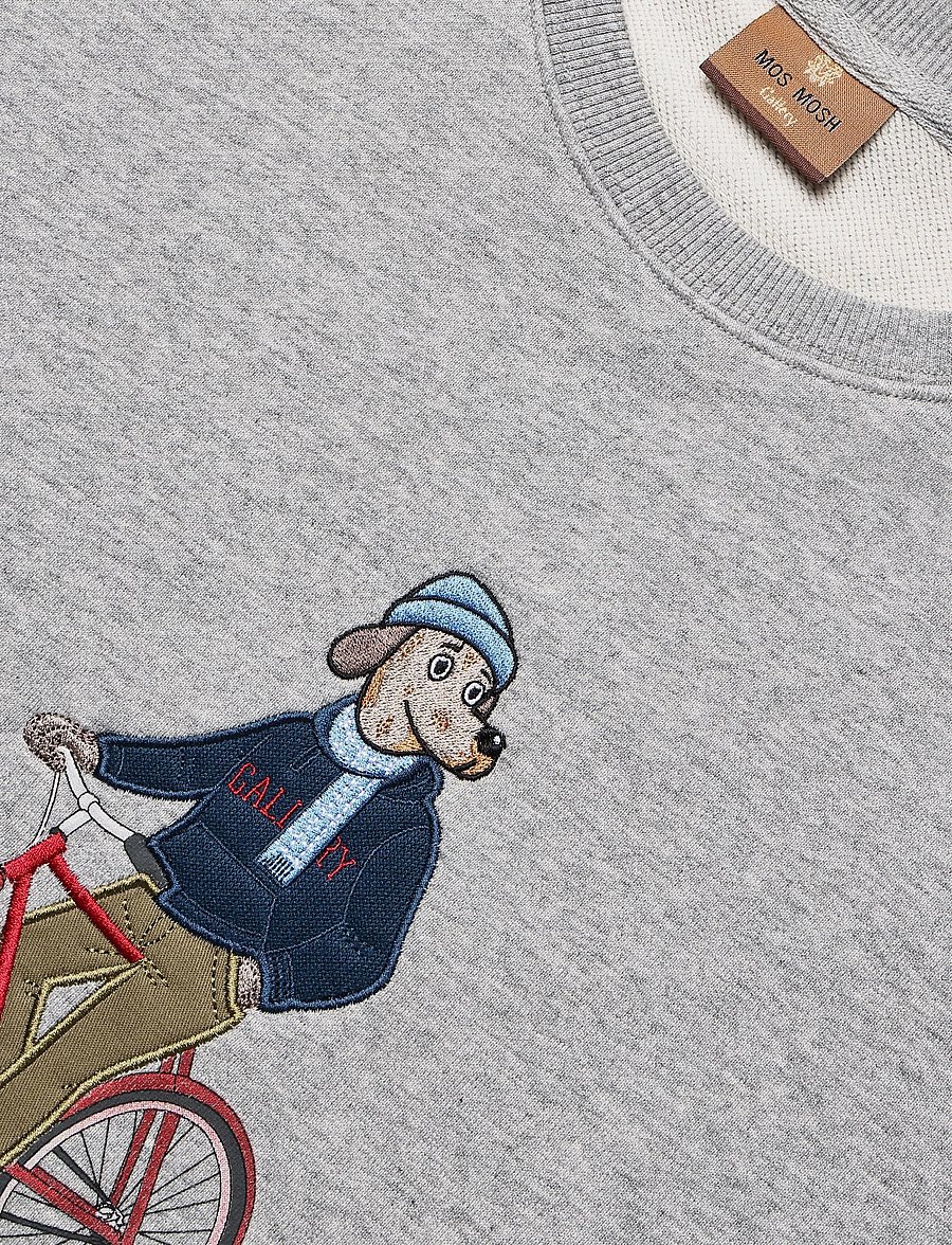 Mos Mosh Gallery - MMGLudvig Crew Sweat - shop by occasion - grey melange - 2