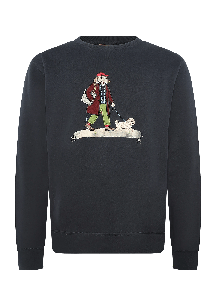 Mos Mosh Gallery - MMGLudvig Crew Sweat - shop efter anledning - salute navy - 0