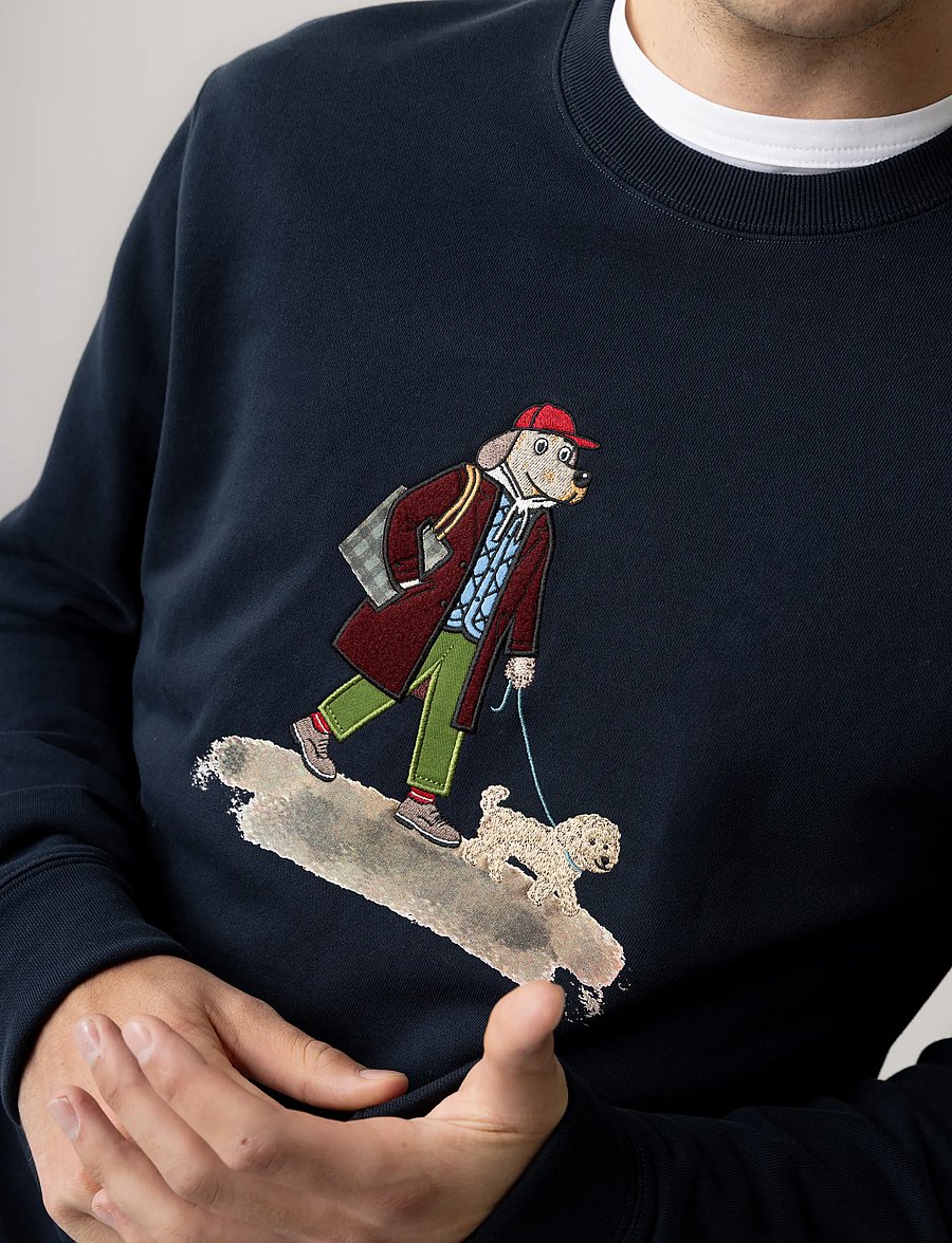 Mos Mosh Gallery - MMGLudvig Crew Sweat - truien - salute navy - 3