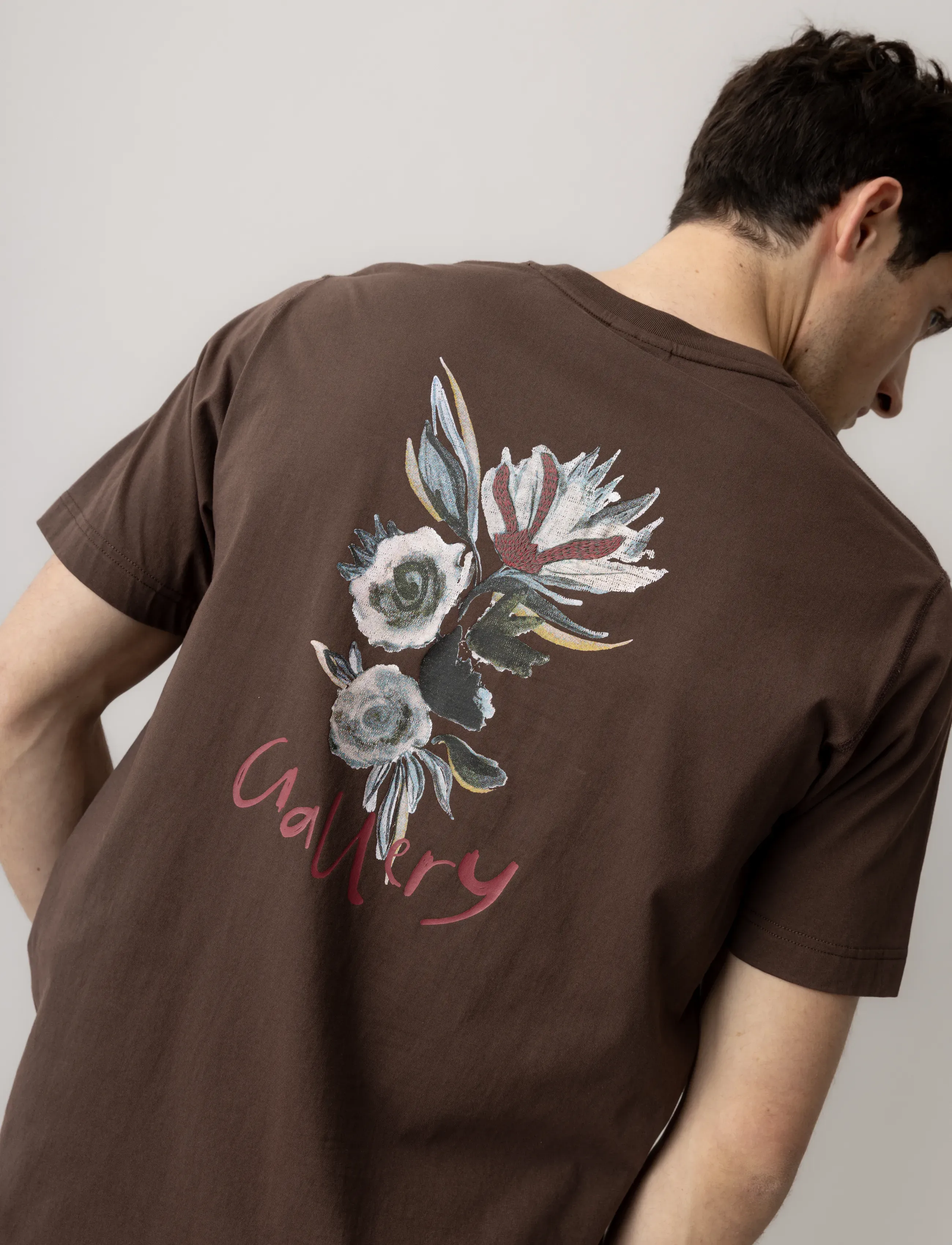 Mos Mosh Gallery MMGMotion Flower Tee - Kurzärmelige T-Shirts - CHOCOLATE BROWN / brown
