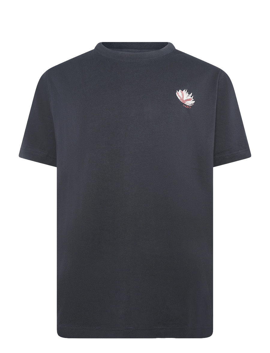 Mos Mosh Gallery - MMGMotion Flower Tee - kurzärmelige t-shirts - salute navy - 0