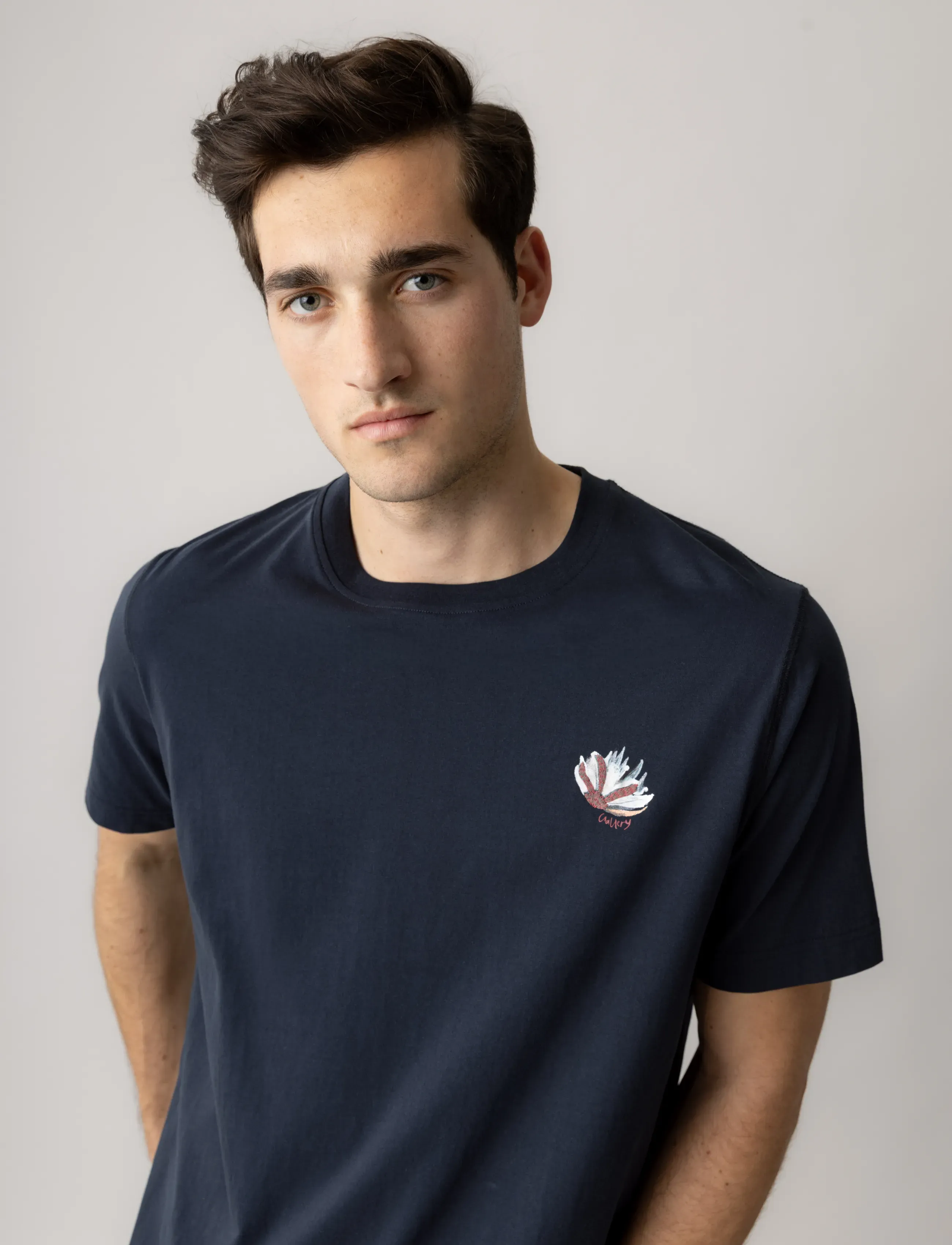 Mos Mosh Gallery MMGMotion Flower Tee - Kurzärmelige T-Shirts - SALUTE NAVY / navy